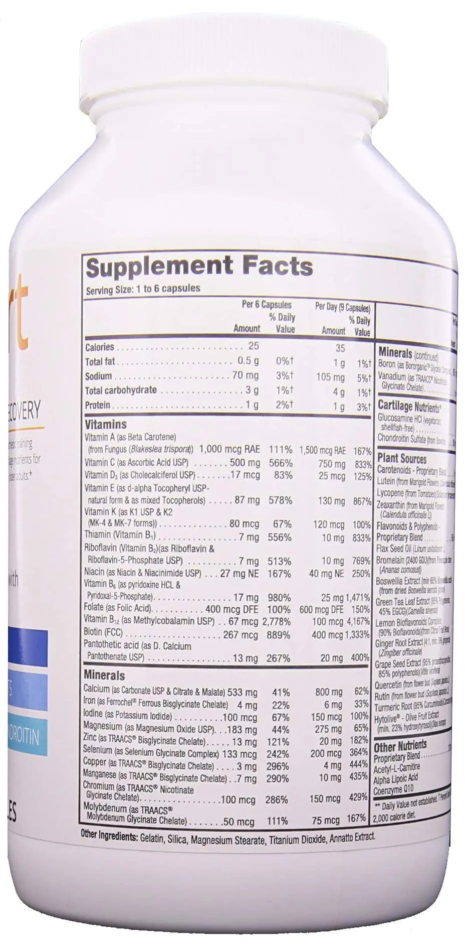 Nutriex Sport Comprehensive Multivitamin Supplement with Glucosamine & Chondroitin 270 Capsules Nutriex buy supplements canada