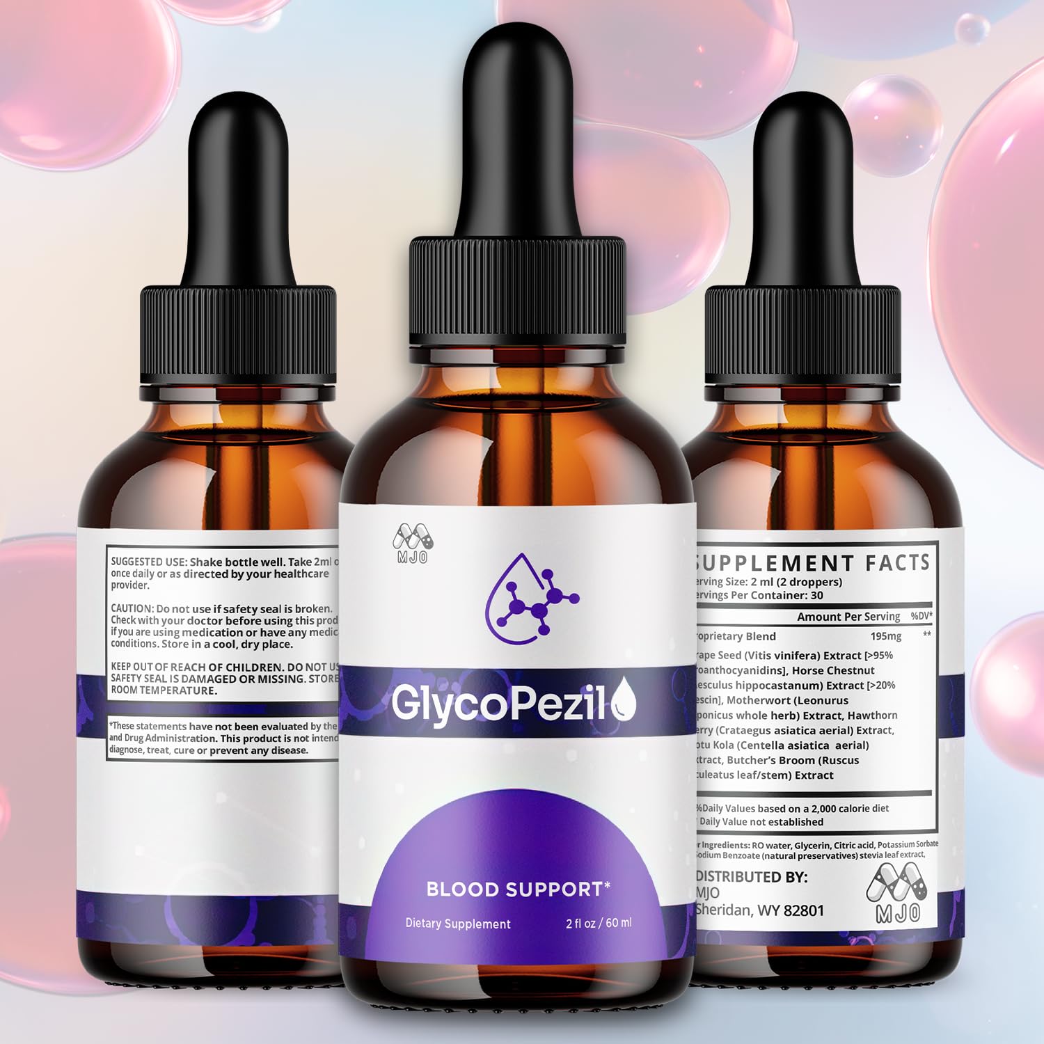 (3 Pack) Glycopezil Drops, Official Glycopezil Blood Health Support Drops with All Natural Ingredients, Advanced Health & Wellness Support Formula with Premium Vitamins for Women & Men (90 Servings) MJO buy supplements canada