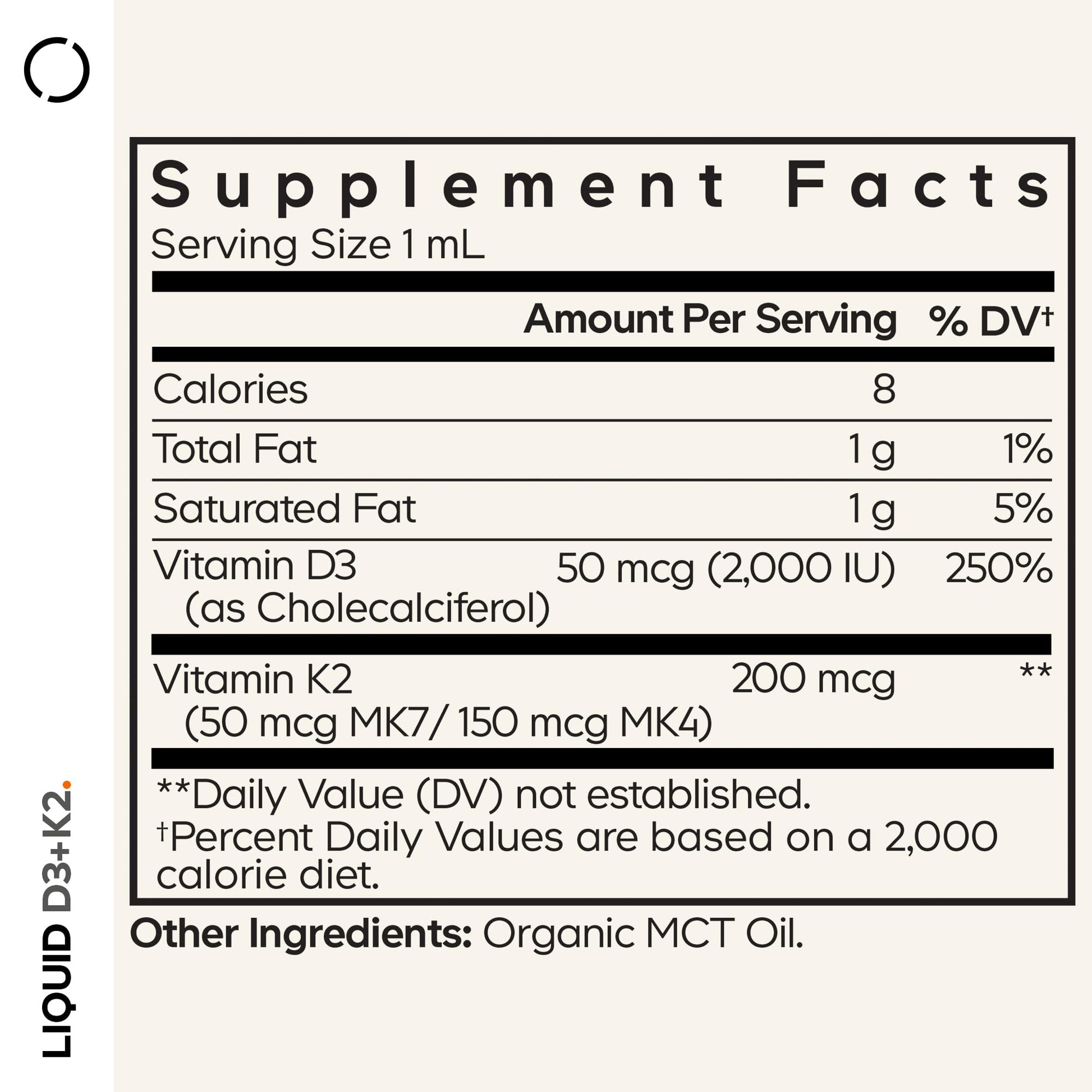 Codeage Liquid D3+K2 Vitamins USDA Organic - Vitamin D3 2000 IU, Vitamin K2 (MK4 & MK7) Liquid Drops - Immune Support - Unflavored - Organic MCT Oil - Non-GMO - 1 fl oz Codeage buy supplements canada