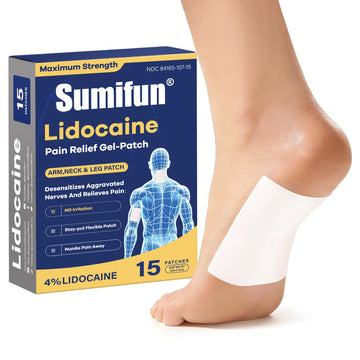 Sumifun Medium Size Lidocaine Patches - Plantar Fasciitis Relief, Foot & Neck & Arm & Small Pain Areas - Maximum OTC Strength - Stays in Place (Small, Count, 15) Sumifun buy supplements canada