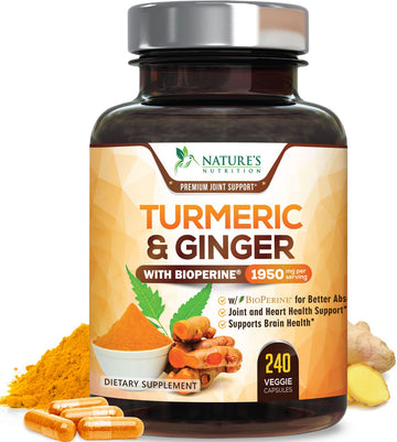 Turmeric Curcumin with BioPerine & Ginger 95% Standardized Curcuminoids 1950mg Nature's Nutrition buy supplements canada