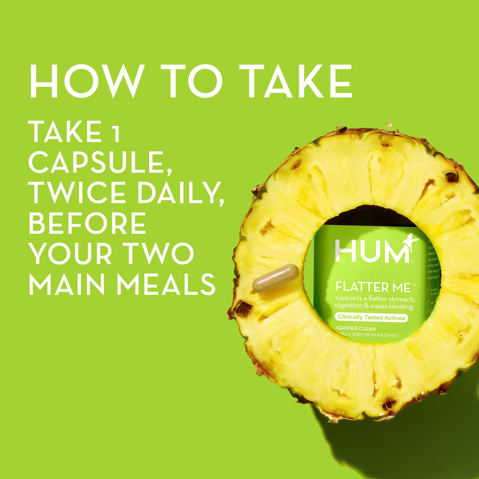 HUM Flatter Me Supplement for Daily Bloating - 18 Full Spectrum Digestive HUM buy supplements canada