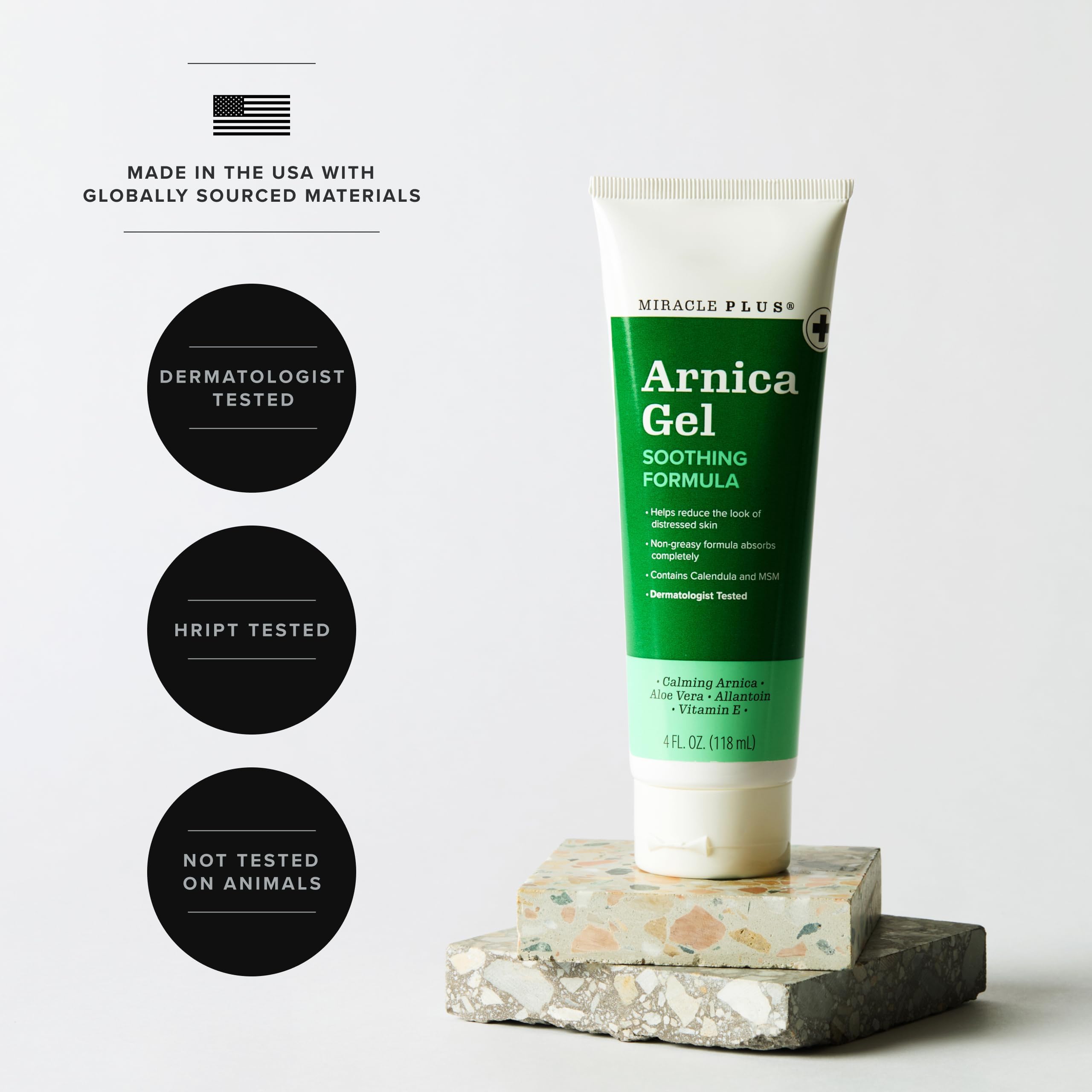 Miracle Plus Natural Arnica Bruise Gel For Body | Skin Care Arnica Montana Lotion Topical Gel | Extra Strength Vitamin K Cream Ointment, 4 Fl Oz Miracle Plus buy supplements canada
