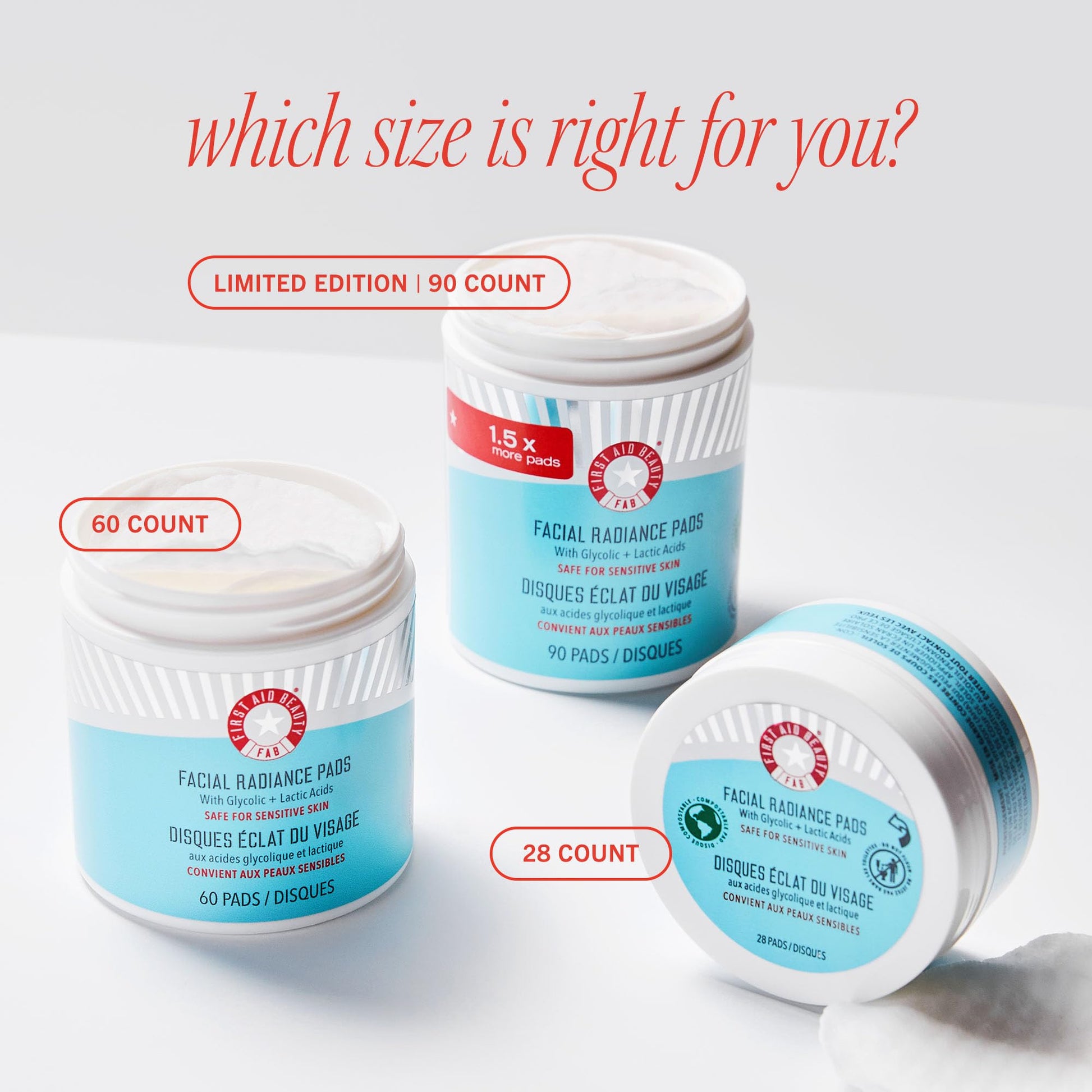 First Aid Beauty - Facial Radiance Pads with Glycolic & Lactic Acids, Daily Exfoliating Pads First Aid Beauty buy supplements canada