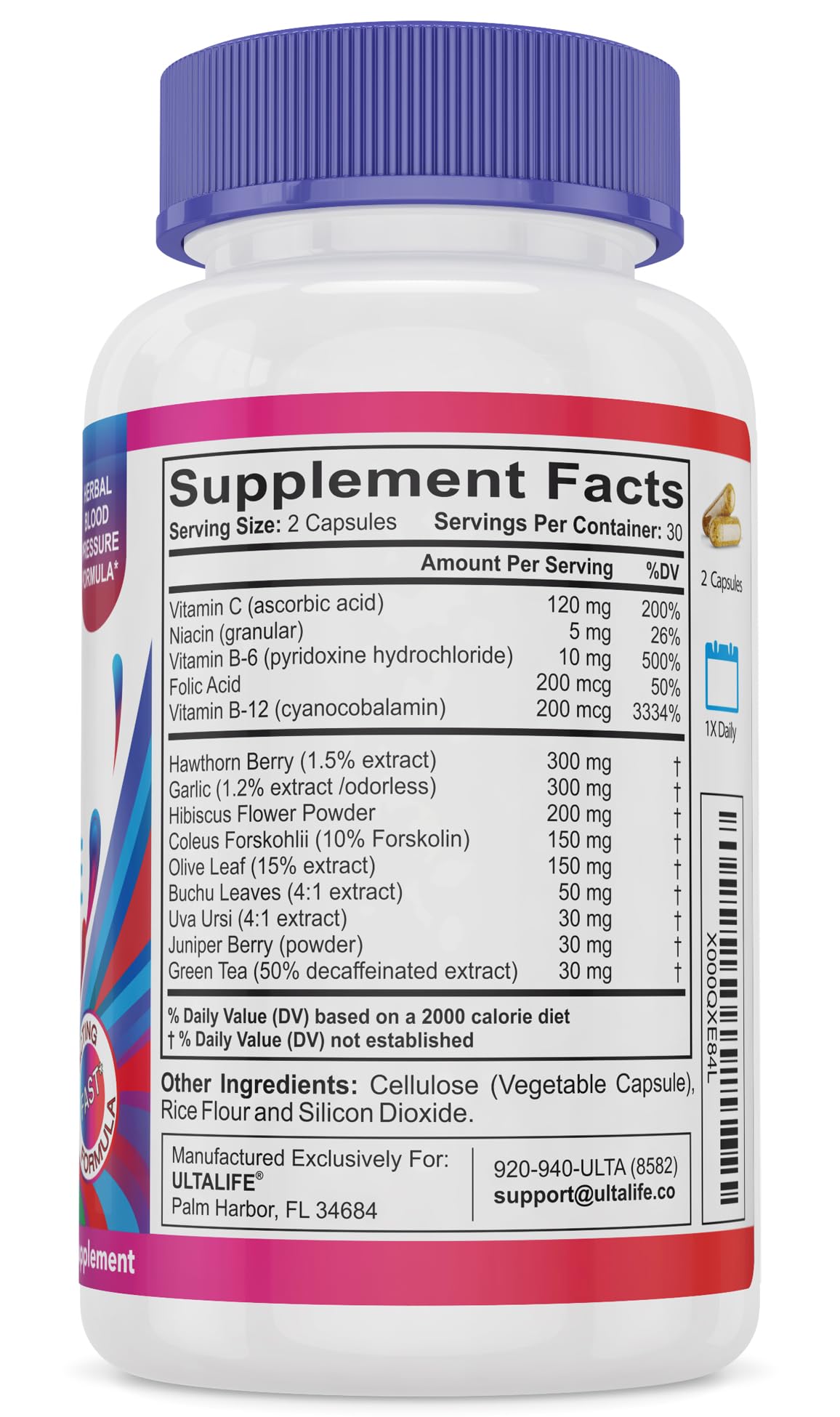 ULTALIFE Blood Pressure Supplements - Advanced Blood Pressure Supplement Complex ULTALIFE buy supplements canada