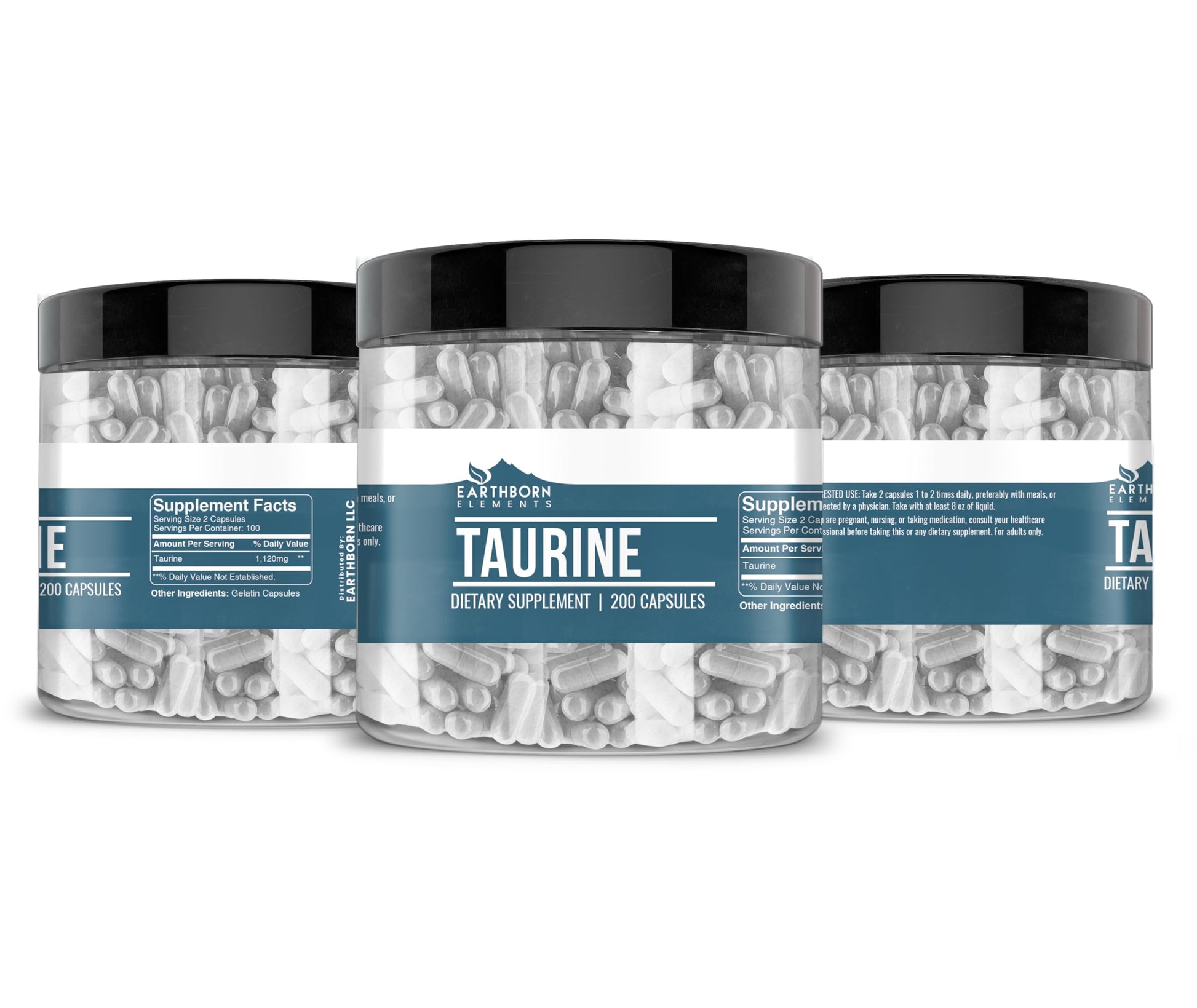 Earthborn Elements Taurine, 200 Capsules, Pure & Undiluted, No Additives Earthborn Elements buy supplements canada