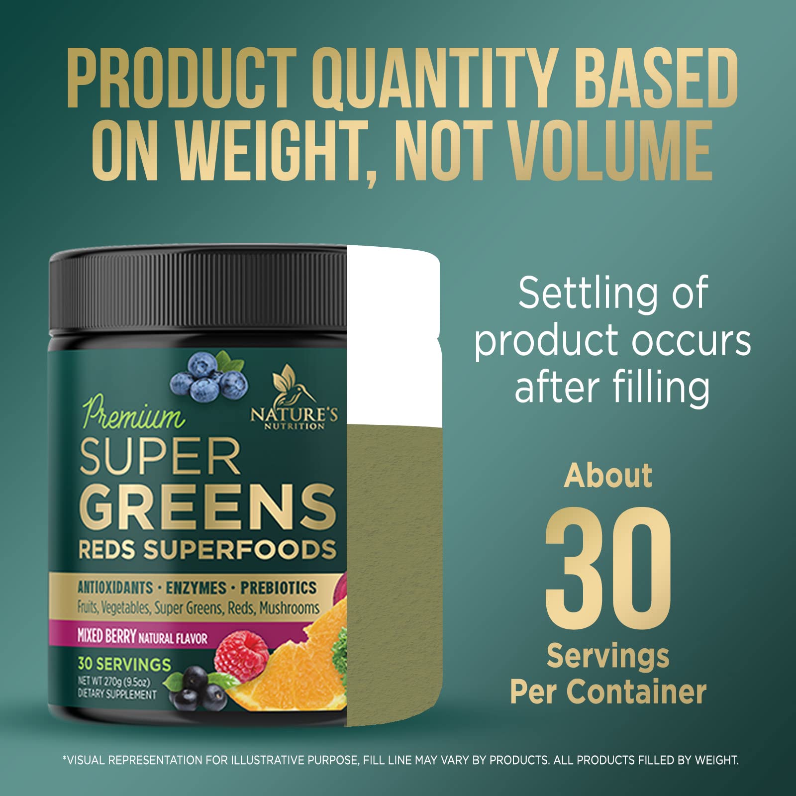 Greens Superfood Powder Supplement - Super Green Smoothie Mix Blend with Spirulina Nature's Nutrition buy supplements canada