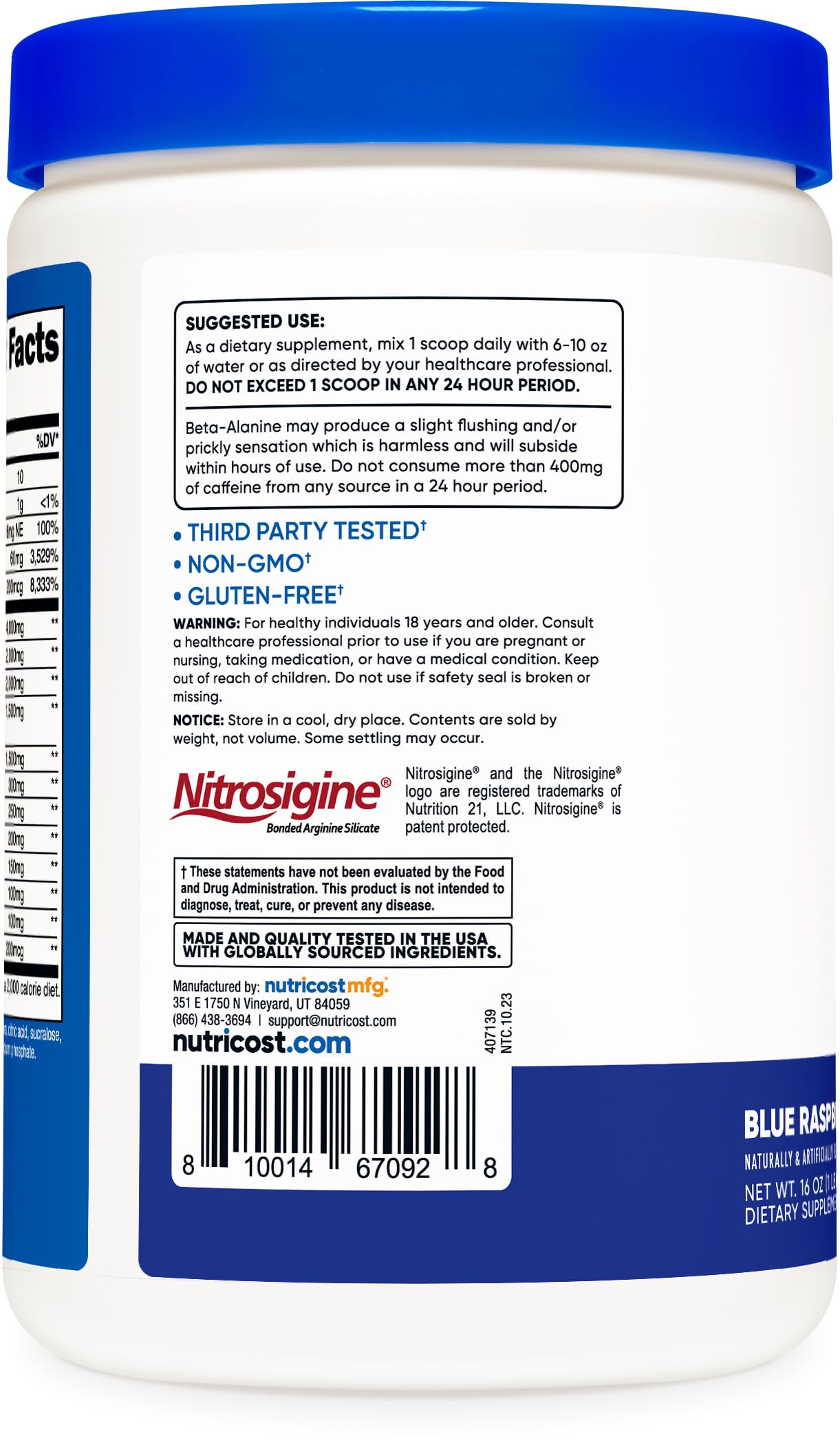 Nutricost Pre-X Xtreme Pre-Workout Powder Complex, Blue Raspberry, 30 Servings Nutricost buy supplements canada