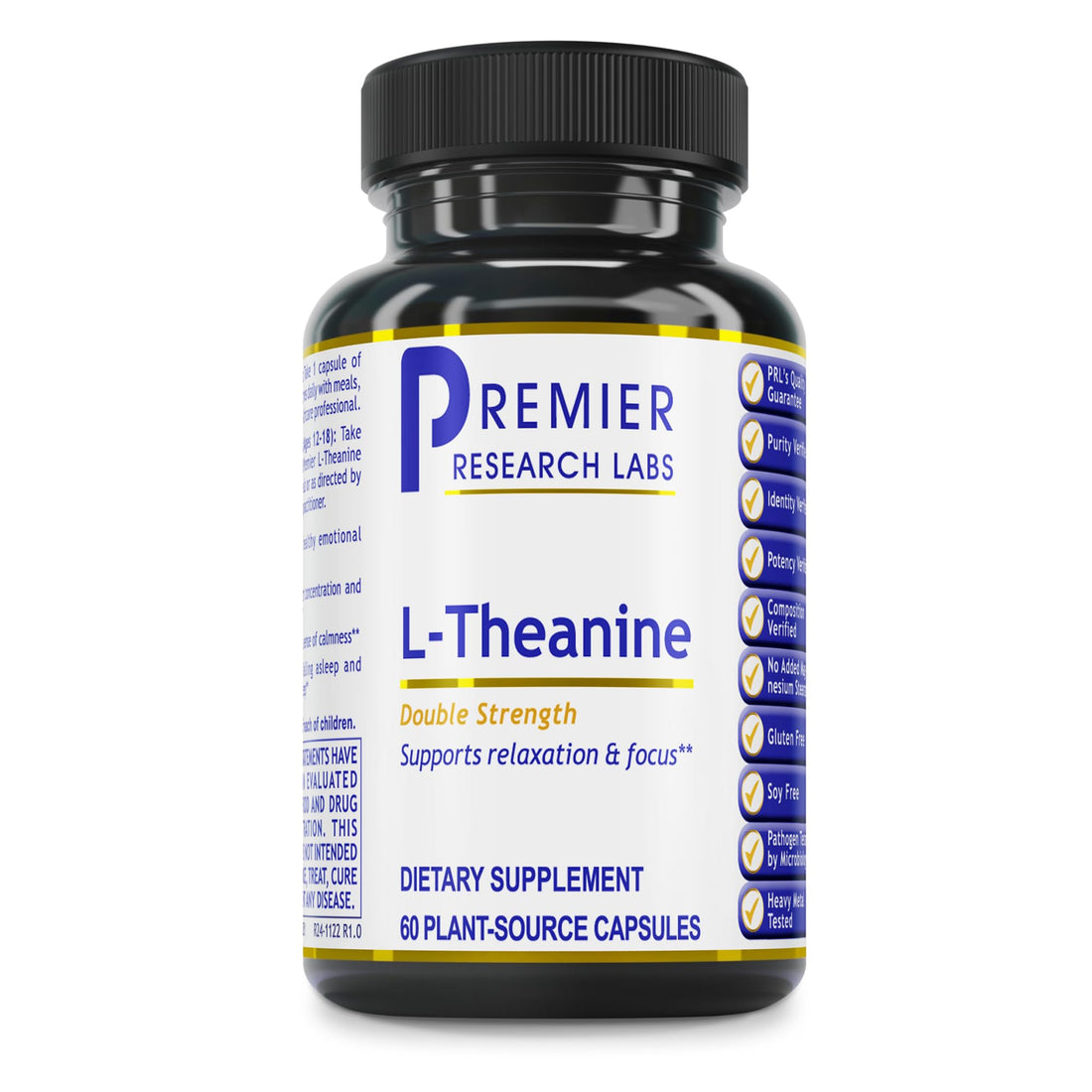 Premier Research Labs L-Theanine Double Strength - Pure L Theanine Supplement 200mg, Focus & Energy Support for Men & Women, Amino Acid for Relaxation, Support for Adults & Kids - 60 Vegan Capsules Premier Research Labs buy supplements canada