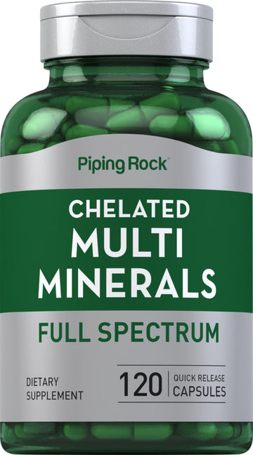 Piping Rock Mega Multi Mineral Chelated Supplement | 120 Capsules | for Men and Women | Iron Free | Non-GMO, Gluten Free Piping Rock buy supplements canada