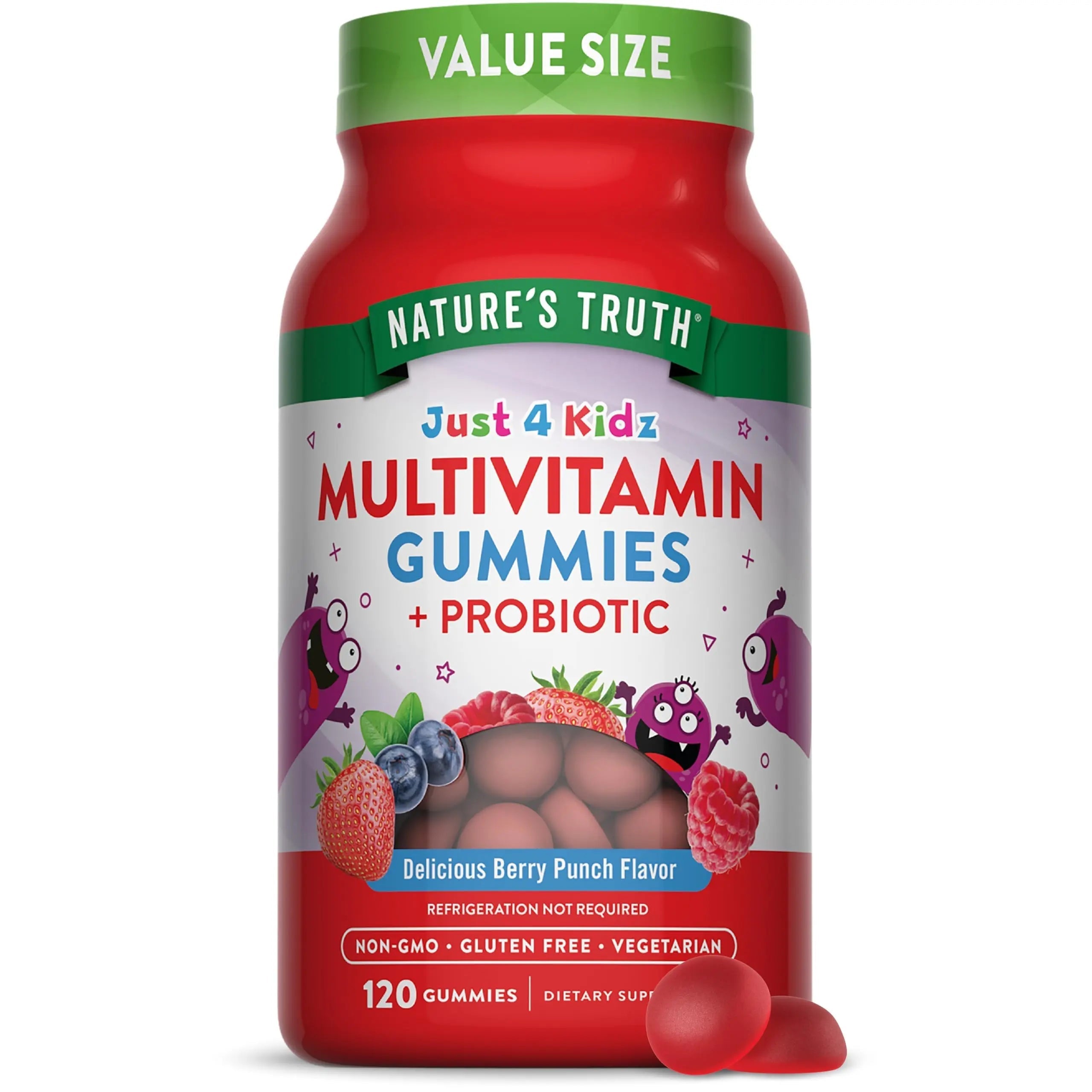 Nature's Truth Kids Multivitamin Gummies with Probiotics | 120 Count | Berry Punch Flavor | Vegetarian, Non-GMO & Gluten Free Supplement Nature's Truth buy supplements canada