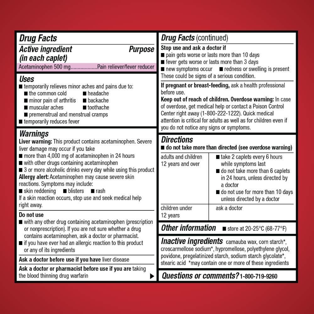 Amazon Basic Care Extra Strength Pain Relief, Acetaminophen Caplets, 500 mg, 200 Ct Amazon Basic Care buy supplements canada