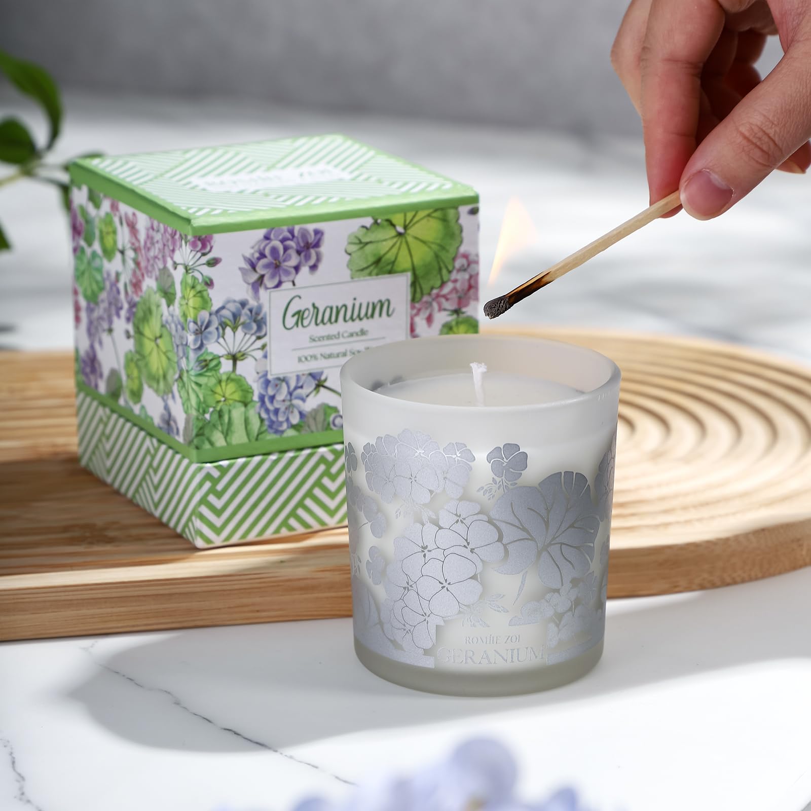ROMIIE ZOI Scented Candle - Geranium - 6oz Aromatherapy Soy Wax Jar Candle for Home, Gifts for Women ROMIIE ZOI buy supplements canada