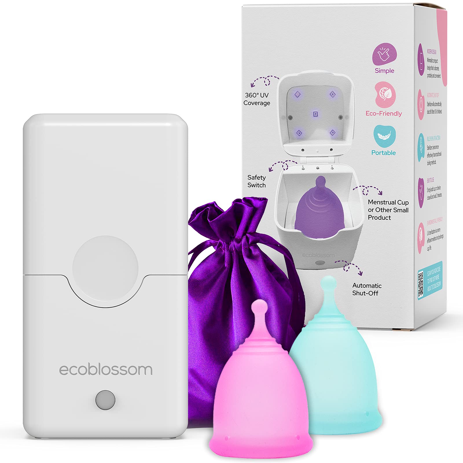 Ecoblossom Menstrual Cup Sterilizer - Modern Menstrual Cup Cleaner Unscented Sanitizer EcoBlossom buy supplements canada