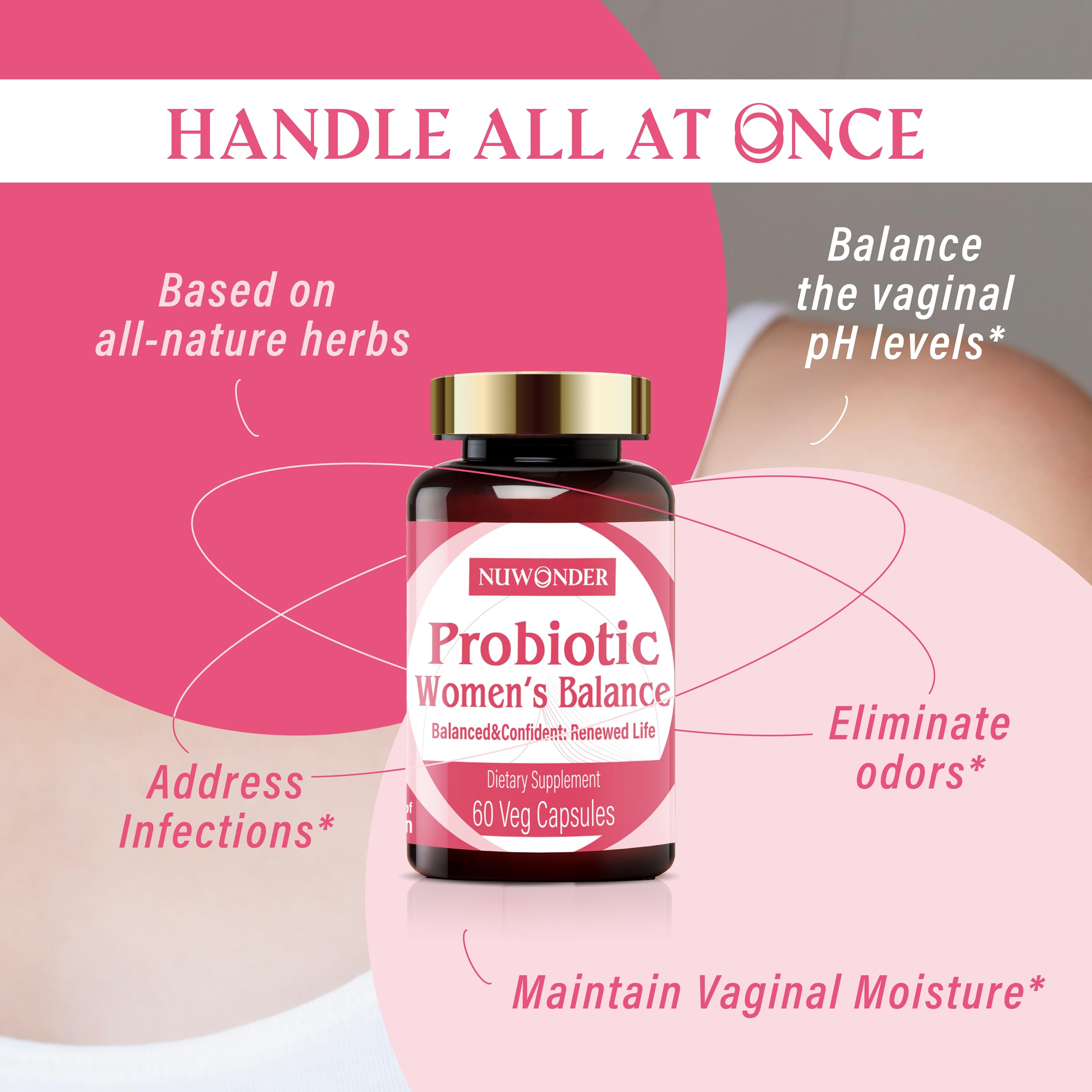NUWONDER Women's probiotic - Natural Vaginal Support Supplement, Balanced & Confident NUWONDER buy supplements canada