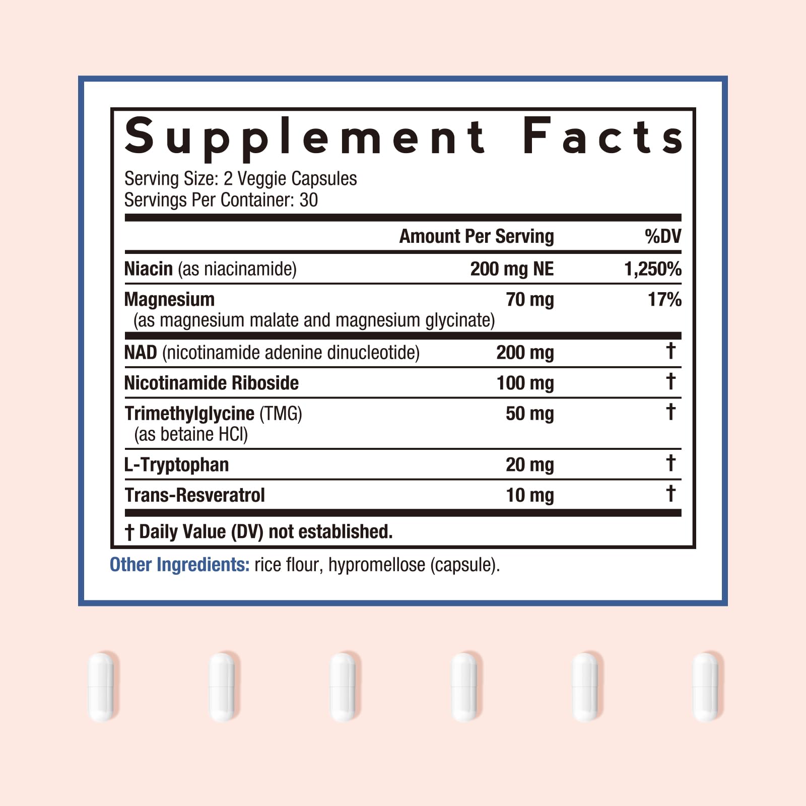 Doctor's Recipes NAD Supplement, Nicotinamide Riboside, Resveratrol, NMN Alternative for Anti-Aging, w/Magnesium Glycinate & L-Tryptophan, 650mg Per Serving, Energy & Mood Boost, 60 Vegan Capsules Doctor's Recipes buy supplements canada