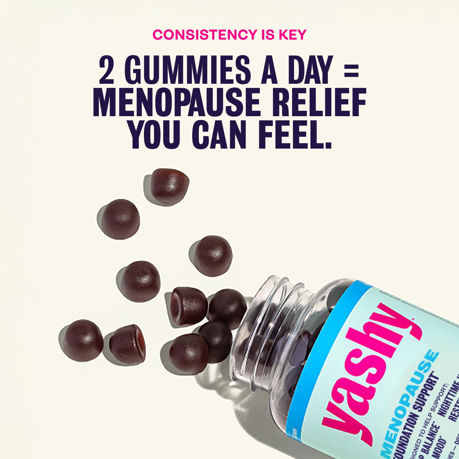 Yashy Gummies for Menopause | Hormone-Free Supplements for Women | Clinically Backed | 30 Servings | Helps Alleviate Hot Flashes, Night Sweats, & Mood Swings | Supports Libido | BlackBerry Flavor YASHY buy supplements canada