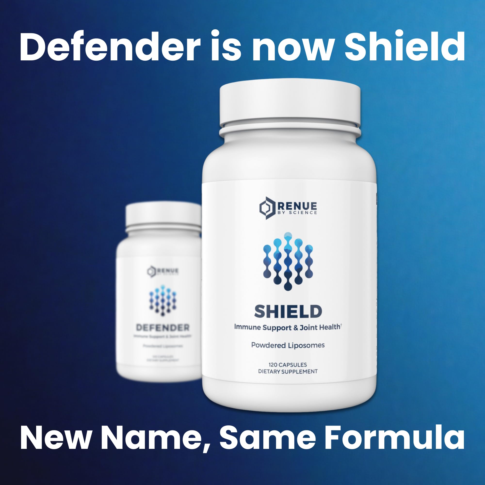 Renue By Science Shield | Liposomal Vitamin C CaAKG P.E.A Hyaluronic Acid Supplement | 120 Capsules with Vitamin C (500mg) CA AKG (150mg) Palmitoylethanolamide (75mg) HLA (75mg) | Made in The USA Renue By Science buy supplements canada