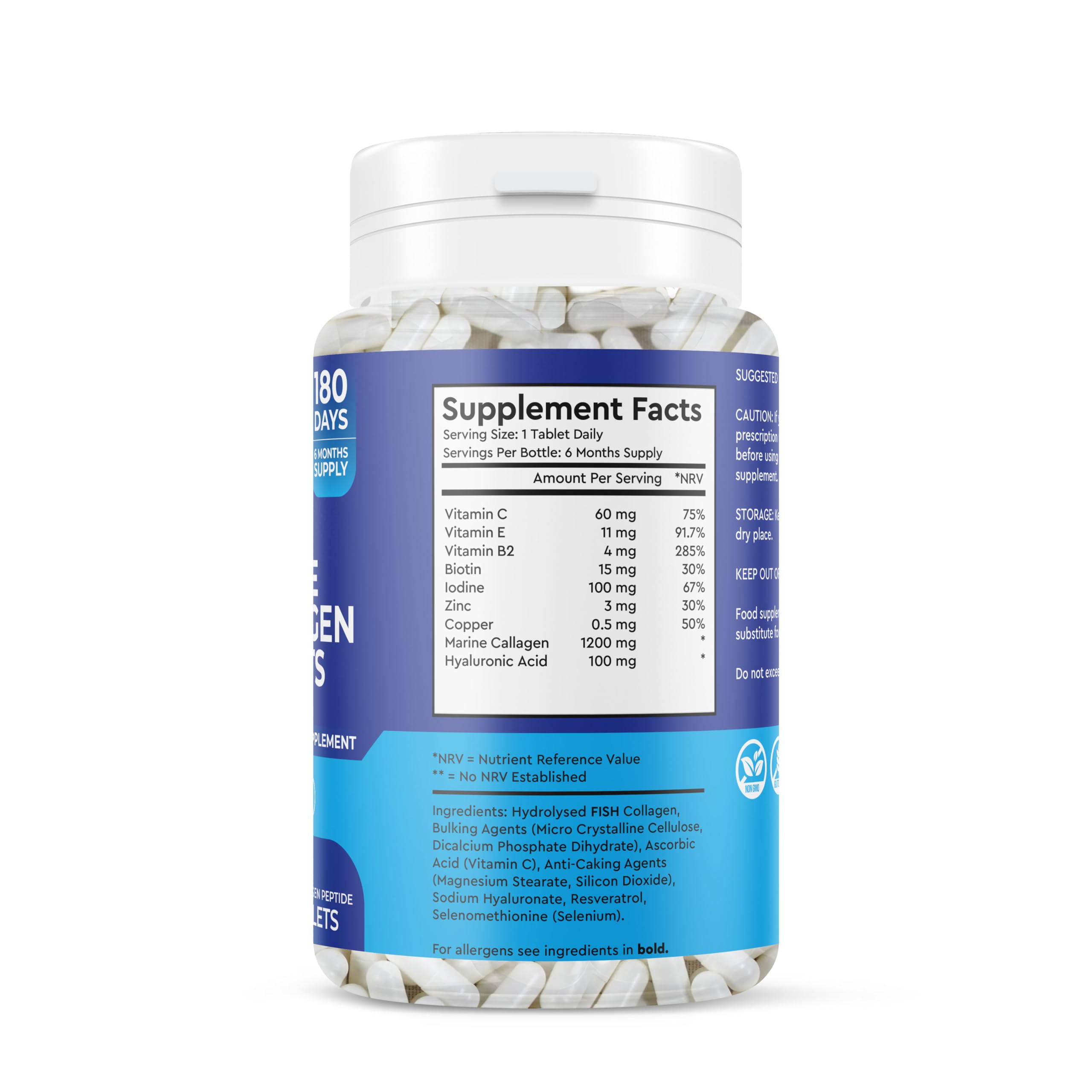 Marine Collagen Tablets 1200MG - 2400MG - 180 Days Supply Generic buy supplements canada