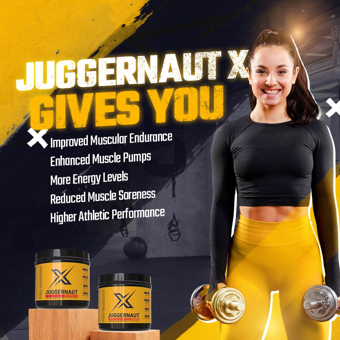 Juggernaut X Pre-Workout Supplement (Watermelon) - Boosts Strength, Endurance, Focus Infinite Labs buy supplements canada