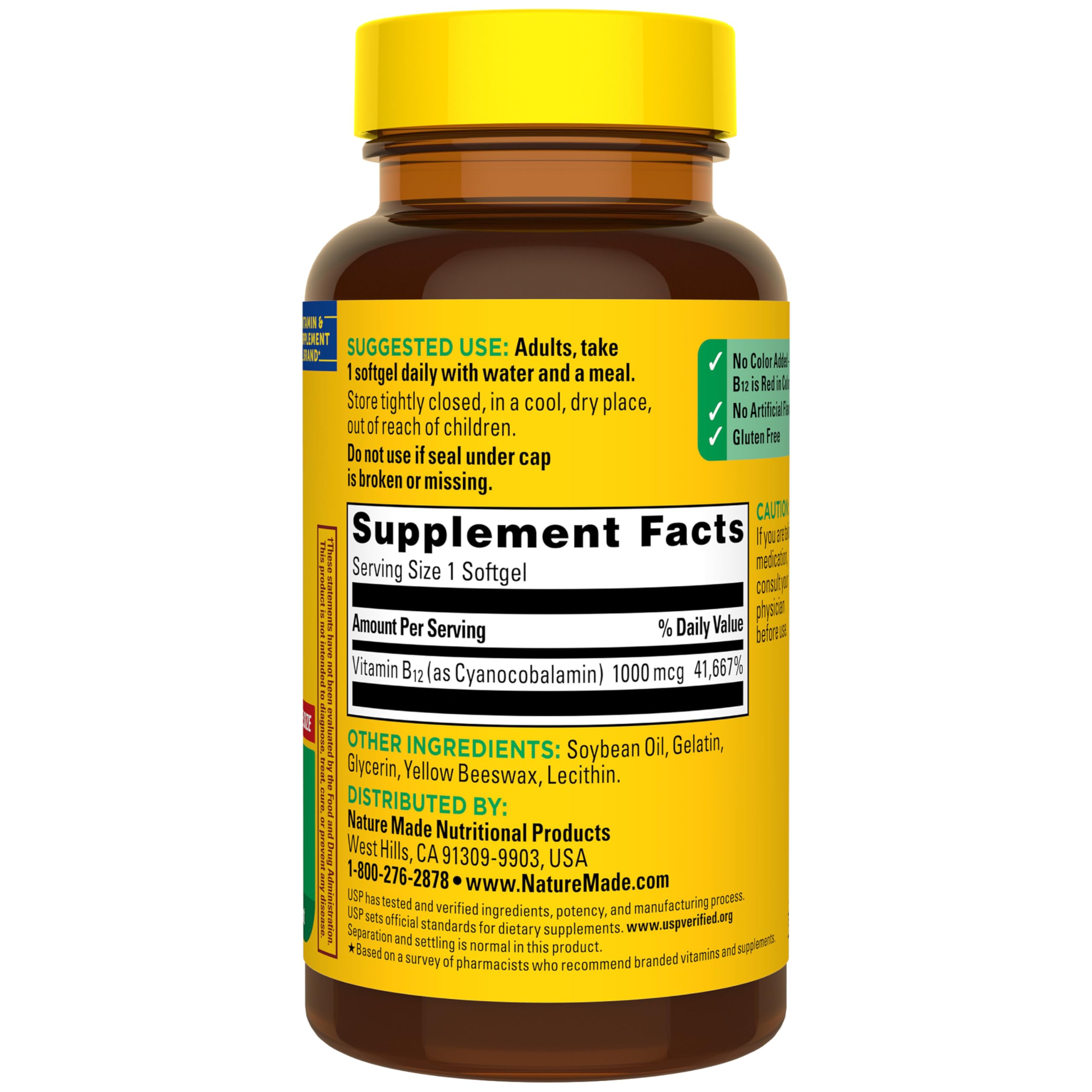Nature Made Vitamin B12 1000 mcg, Dietary Supplement for Energy Metabolism Support, B12 Vitamins 1000 mcg, 150 Softgels, 150 Day Supply Nature Made buy supplements canada