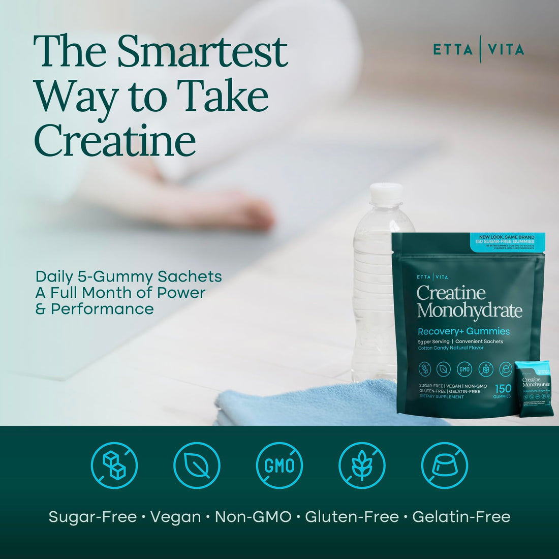 Sugar-Free Creatine Monohydrate Gummies (5g Per Packet) - Potent Creatine Gummies for Men & Women, Supplement for Muscle Support, Cognitive Function - Non-GMO, Gluten-Free, Mucuna Pruriens Etta Vita buy supplements canada