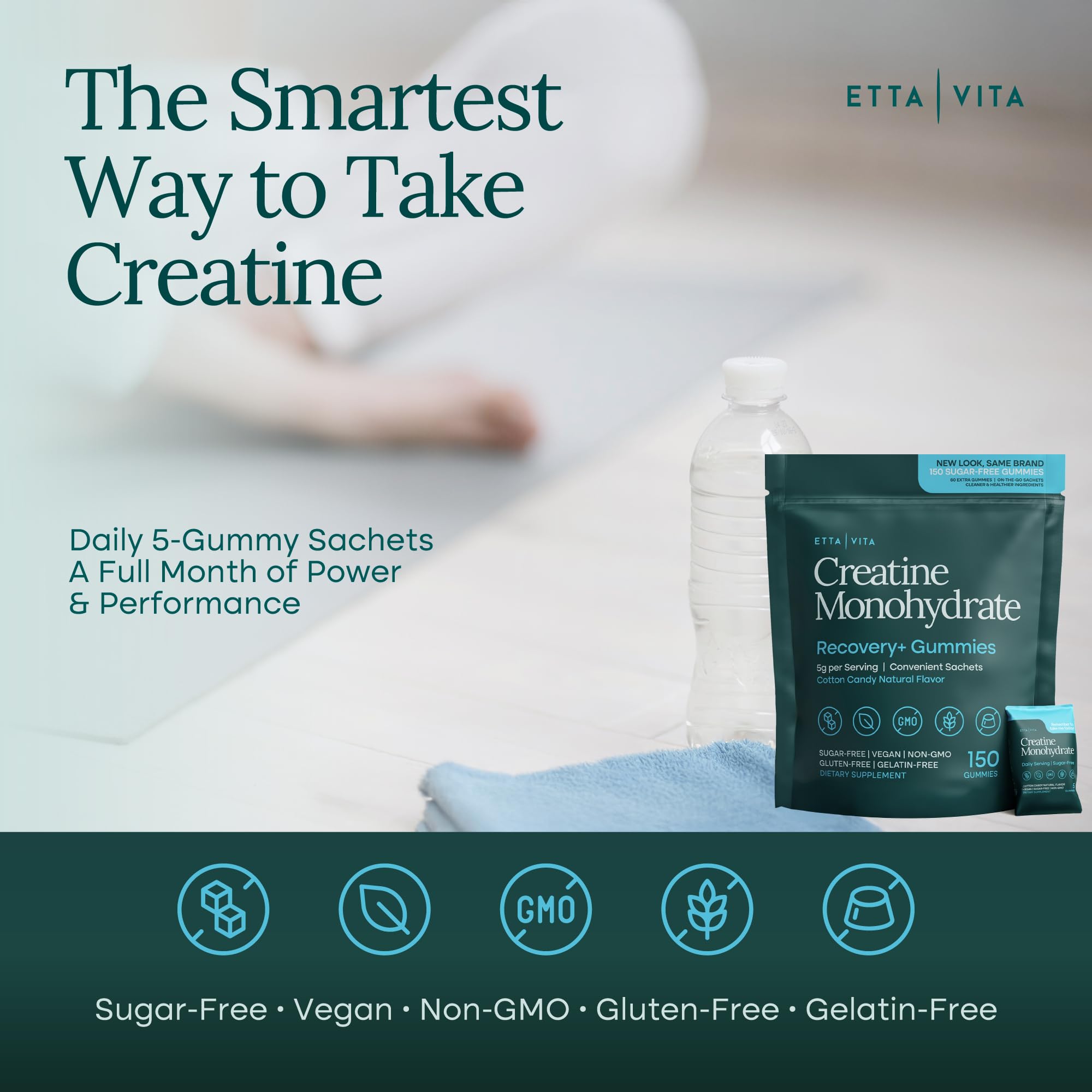 Sugar-Free Creatine Monohydrate Gummies (5g Per Packet) - Potent Creatine Gummies for Men & Women, Supplement for Muscle Support, Cognitive Function - Non-GMO, Gluten-Free, Mucuna Pruriens Etta Vita buy supplements canada