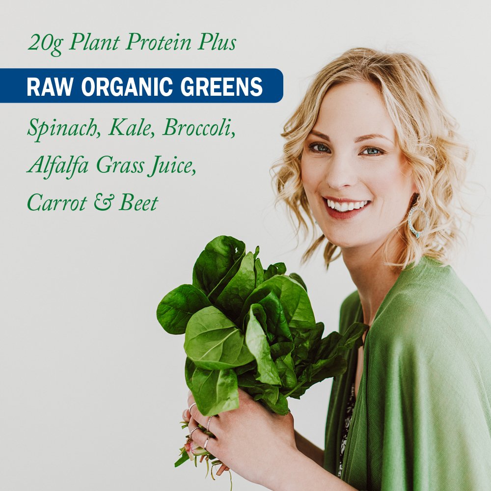 Garden of Life Raw Protein & Greens Vanilla Protein Powder – 20g Plant Based Greens Powder, Probiotics & Enzymes, Post-Workout Recovery, Vegan, Gluten-Free, Non-GMO, 20 Servings Garden of Life buy supplements canada