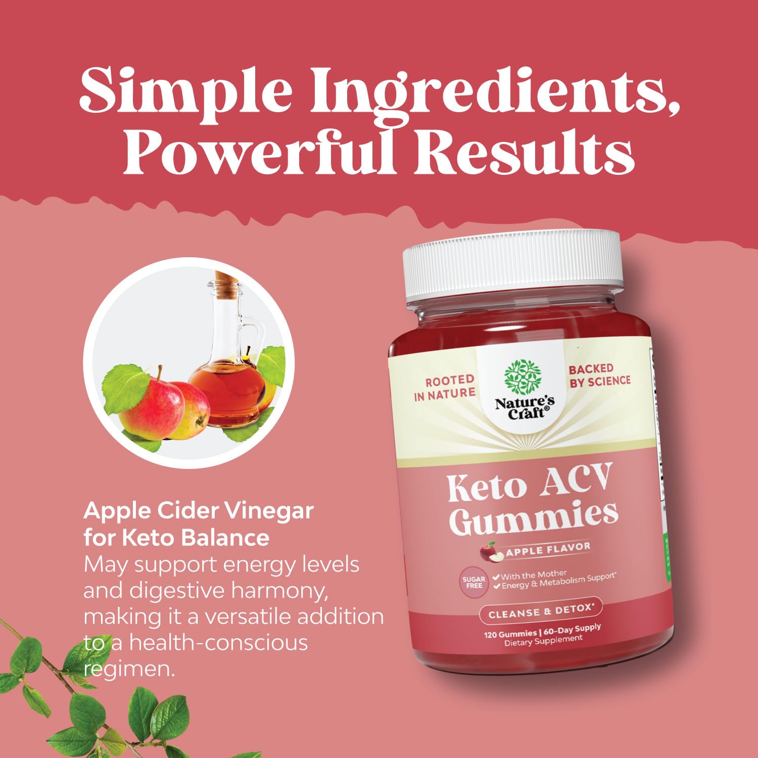 Vegan Advanced Keto ACV Gummies - Keto Apple Cider Vinegar Gummies Sugar Free Natures Craft buy supplements canada