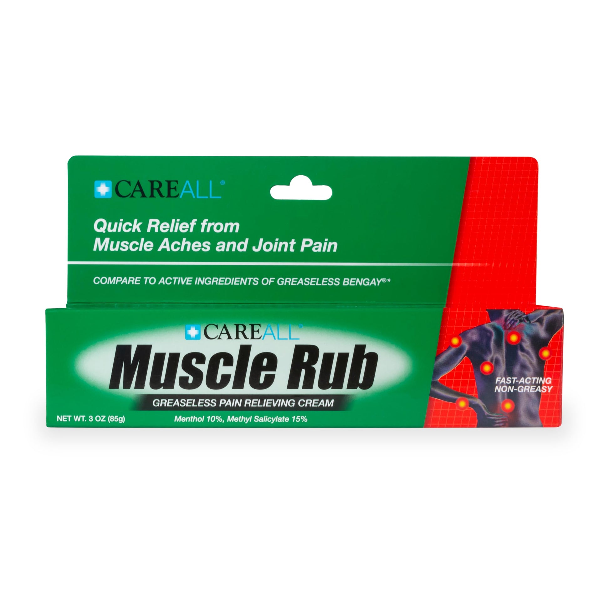 CareAll Muscle Rub Non-Greasy Cream 3.0 oz. Ultra Strength. Relief from Minor Aches and Pains in Muscles and Joints. 10% Menthol & 15% Methyl Salicylate CareAll buy supplements canada