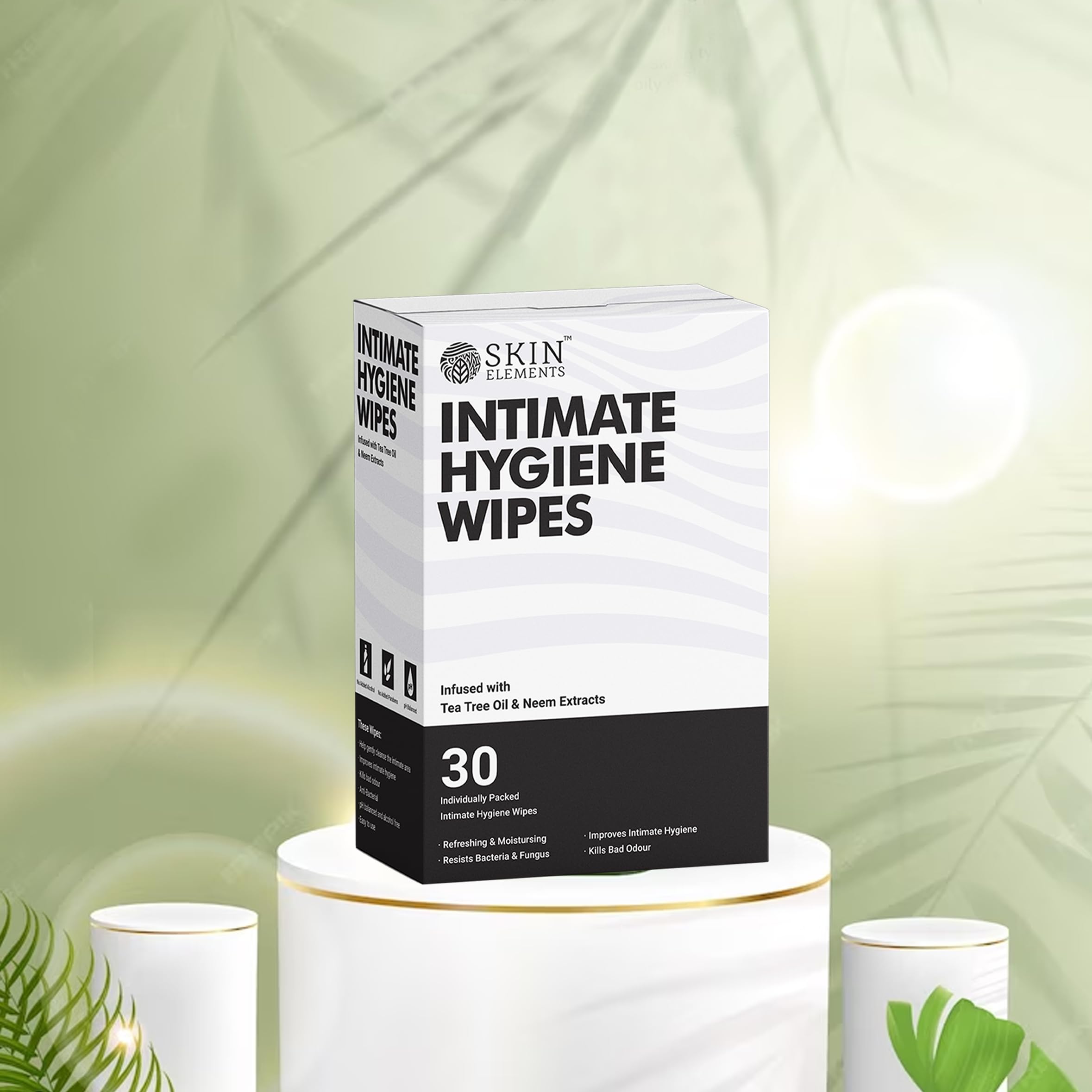 Skin Elements Intimate Hygiene Wipes | pH Balanced Wipes with Tea Tree Oil | Avoids Itching and Bad Odor Skin Elements buy supplements canada
