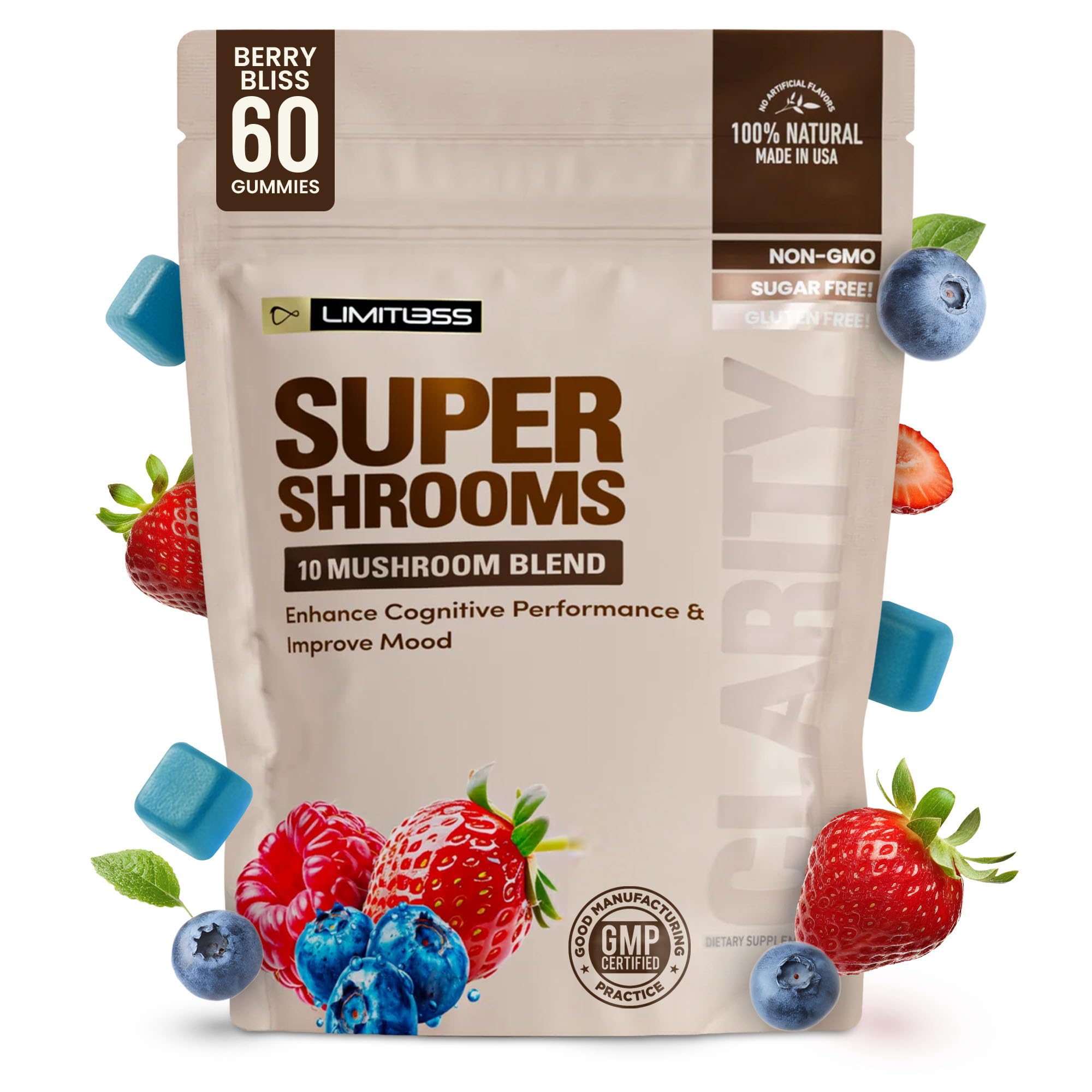 Limitless Supershrooms Smart Focus Gummies - 30 Day Supply LIMITLESS X buy supplements canada