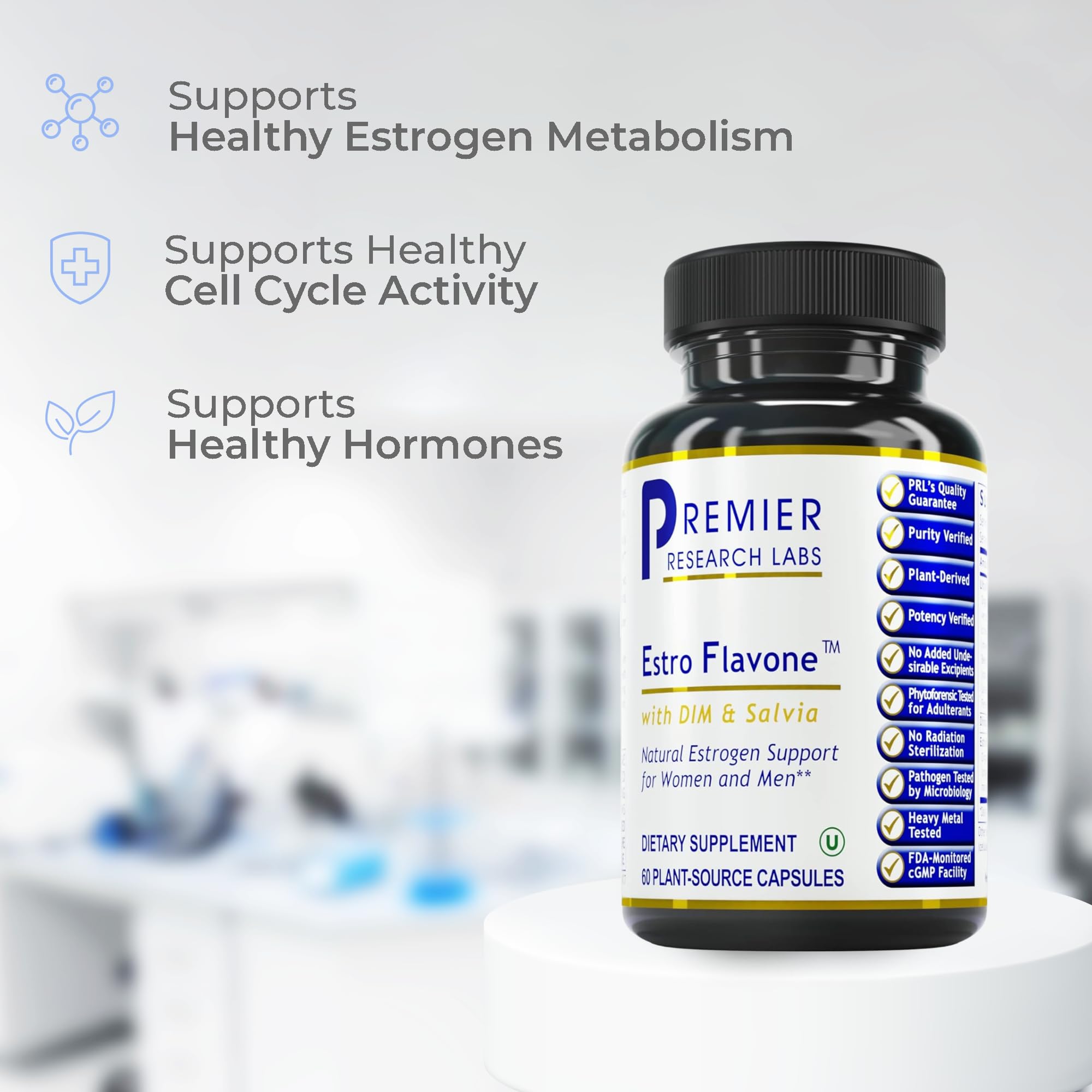 Premier Research Labs Estro Flavone - DIM Supplement, DIM Complex, DIM for Men & Women, Diindolylmethane Estrogen Support, Hormone Balance Support - 60 Vegetarian Capsules Premier Research Labs buy supplements canada