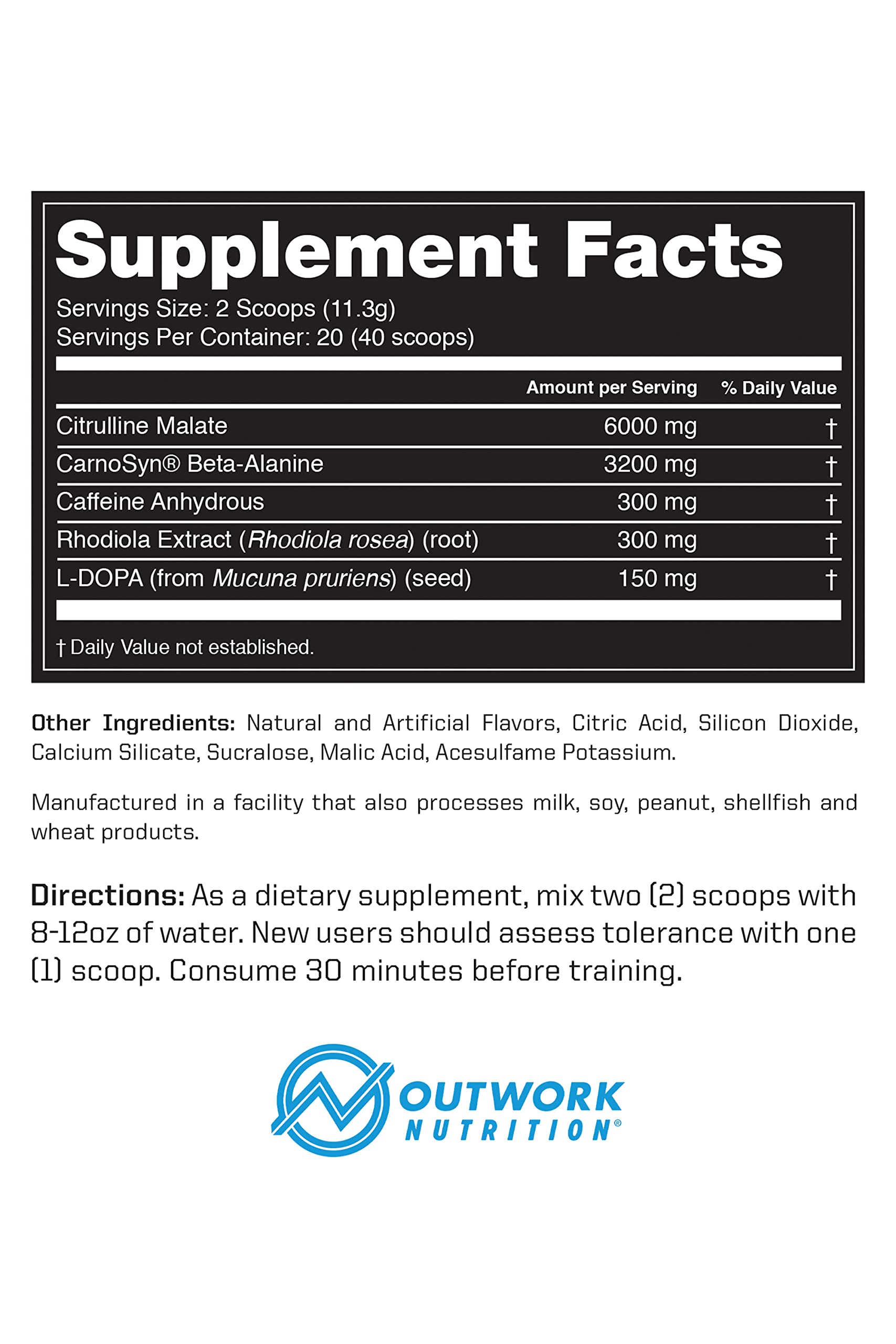 Outwork Nutrition Pre-Workout Supplement with Nootropics - Energy & Mental Focus Outwork Nutrition buy supplements canada