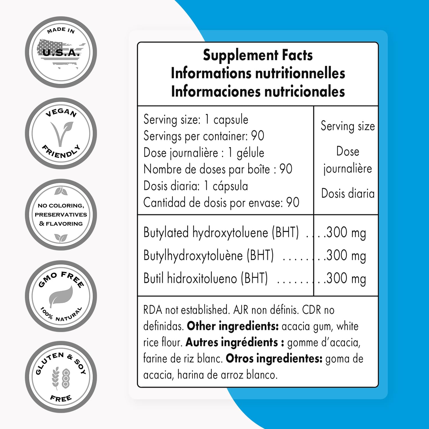 Supersmart - BHT 300 mg Per Day - Butylated Hydroxytoluene - Powerful Antioxidant Supersmart buy supplements canada