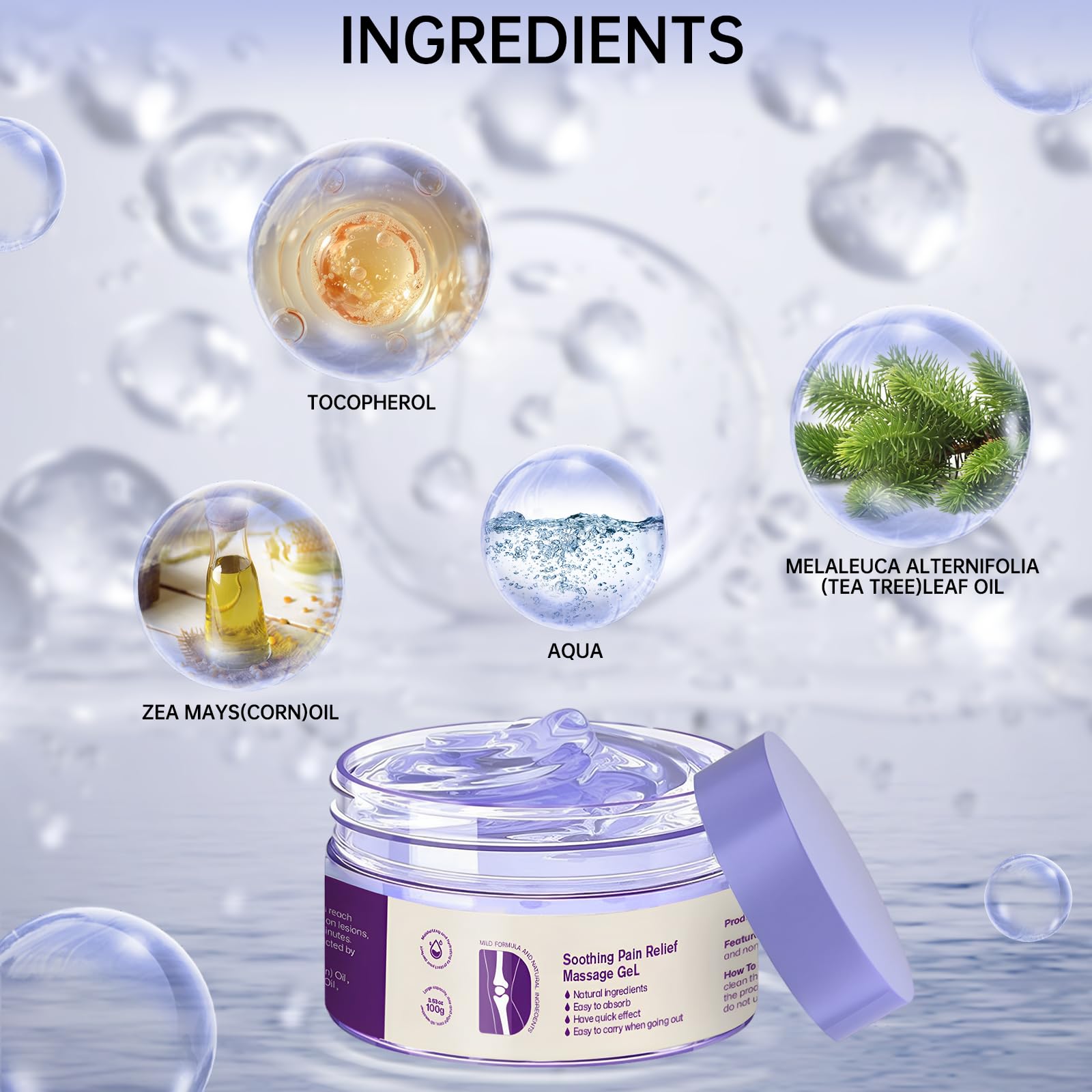 2PCS Kresin Joint Pain Gel Purple Gel,Soothing Pain Relief MassageGel,Purple Joint Repair Cream,Effective Soothesfor Back, Neck, Hands, and Feet MEIEGOU buy supplements canada