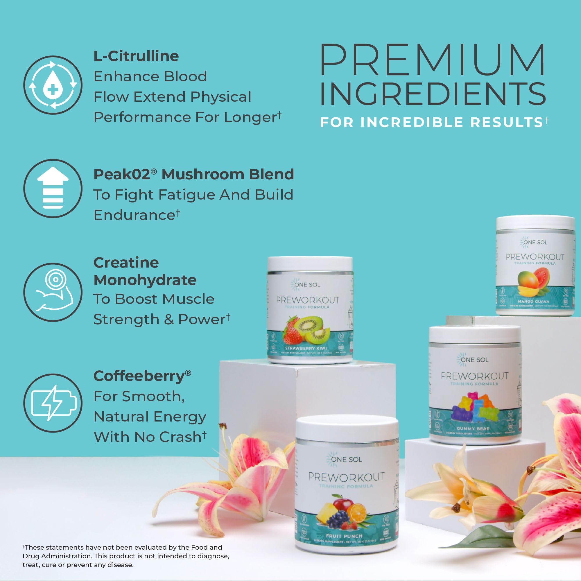 One Sol Pre-Workout for Women, Enhanced Pump & Focus, No Jitters Or Crash, Natural One Sol buy supplements canada