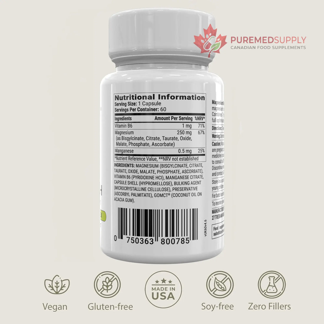BIOptimizers Magnesium Breakthrough Supplement with 500mg - 7 Forms of Magnesium: Glycinate, Malate, Citrate, and More - Natural Support for Sleep and Cognitive Function -60 Capsules- Calming Vitamins BIOptimizers buy supplements canada