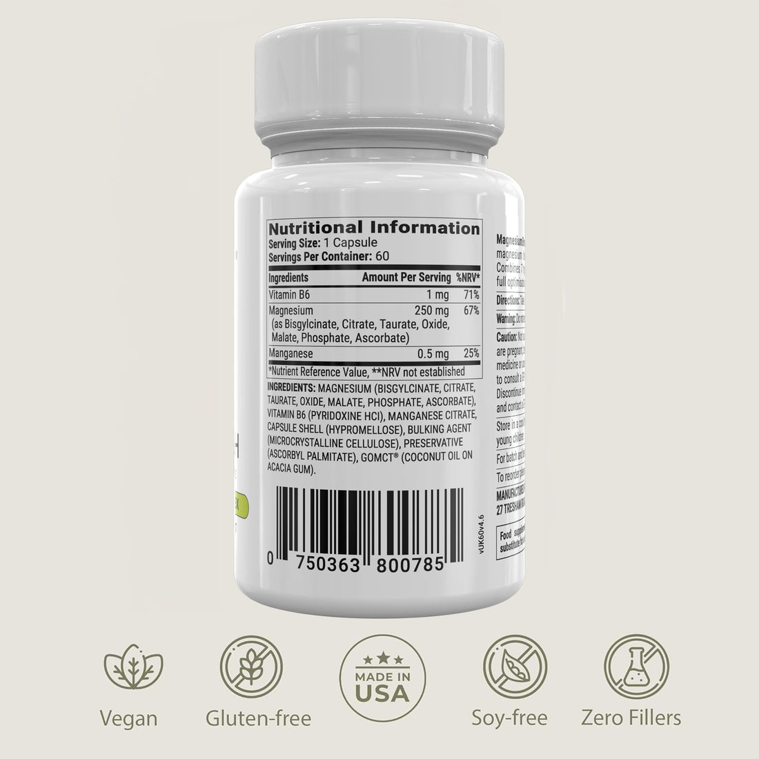 BIOptimizers Magnesium Breakthrough Supplement with 500mg - 7 Forms of Magnesium: Glycinate, Malate, Citrate, and More - Natural Support for Sleep and Cognitive Function -60 Capsules- Calming Vitamins BIOptimizers buy supplements canada