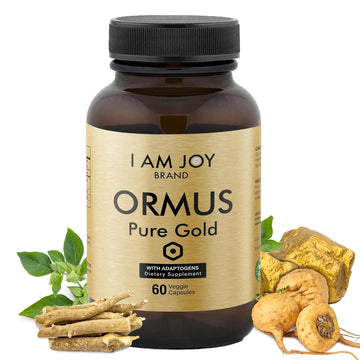 I Am Joy co. Ormus Gold Capsules Monoatomic Elements with Adaptogens Maca and Ashwaganda | May Help Balance Mood, Decalcify Pineal Gland, Repair DNA, Enhance Relaxation - 60 Vegan Capsules I Am Joy co. buy supplements canada