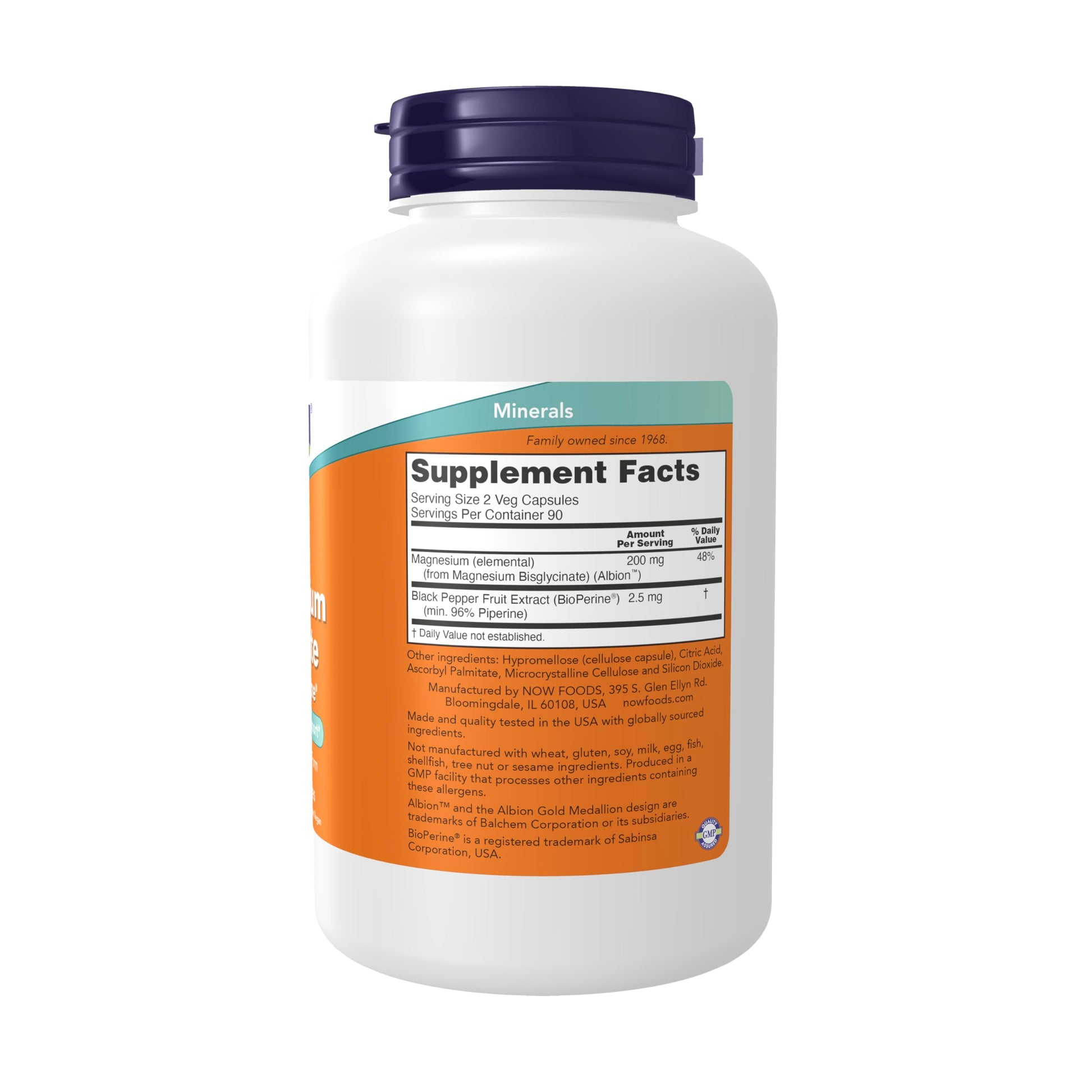 Now Supplements, Magnesium Glycinate with BioPerine, 180 Veg Capsules NOW Foods buy supplements canada