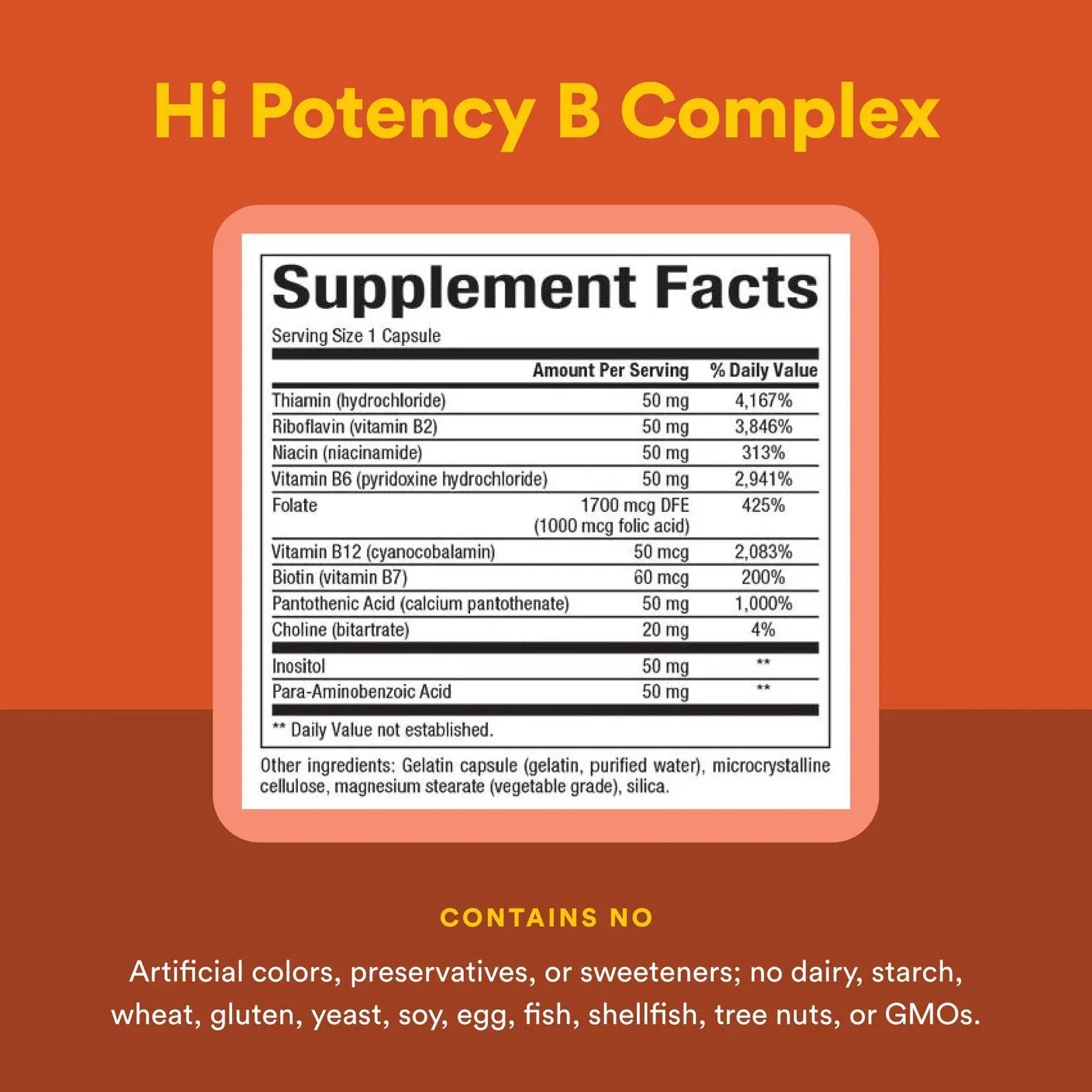 Natural Factors Hi Potency B Complex, 50 mg, 90 Capsules Natural Factors buy supplements canada