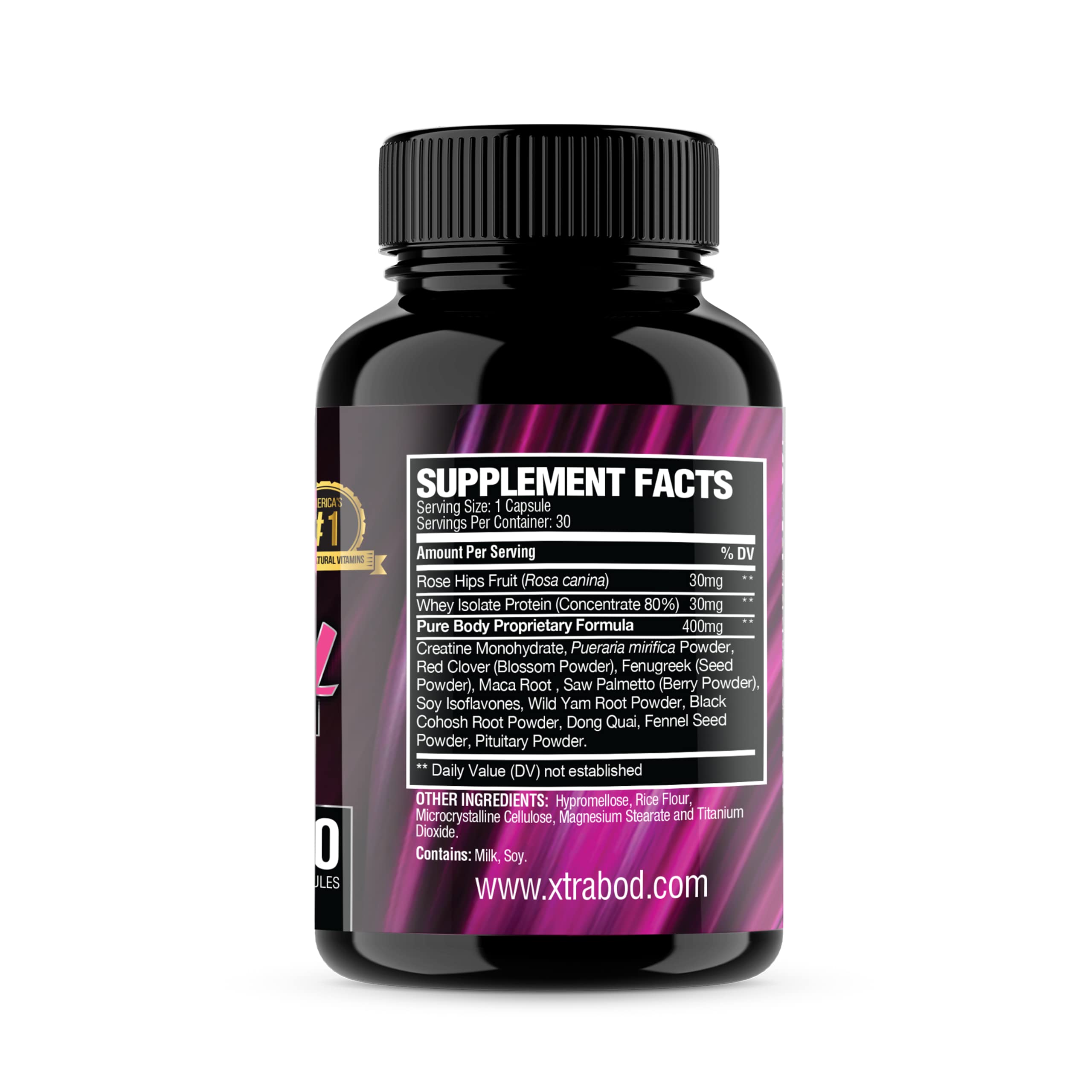 XtraBody Butt Enhancement and Breast Enlargement Supplement - Estrogen Enhancer - Increases Butt & Breast Size, Reduces Menstrual Symptoms & Provides an Extra Boost of Energy (1 Bottle=30 Capsules) Xtra Body buy supplements canada