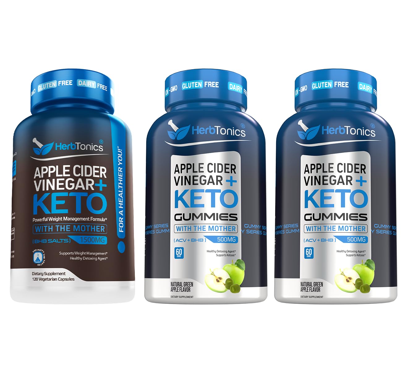 Herbtonics Apple Cider Vinegar Capsules Plus Keto BHB | Fat Burner & Weight Loss Supplement Herbtonics buy supplements canada