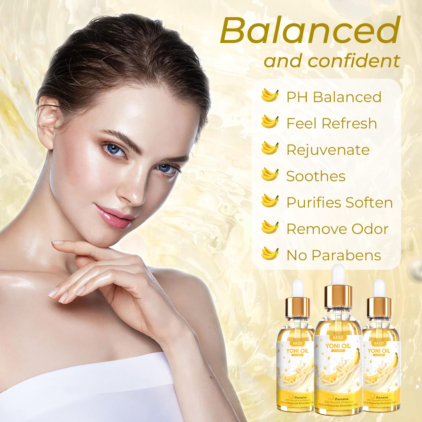 2PCS Yoni Oil Organic Feminine Oil Vaginal Moisturizer - Ph Balance for Women - Feminine Deodorant BASSI buy supplements canada