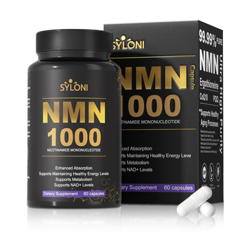 Syloni NMN Supplement 1000mg, 99% Pure NMN 4-in-1 NAD+ Booster with PQQ, CoQ10, L-Ergothioneine, 60 Capsules Nicotinamide Mononucleotide - Anti-Aging, Energy Boost, DNA Repair for Adults, Vegan Syloni buy supplements canada