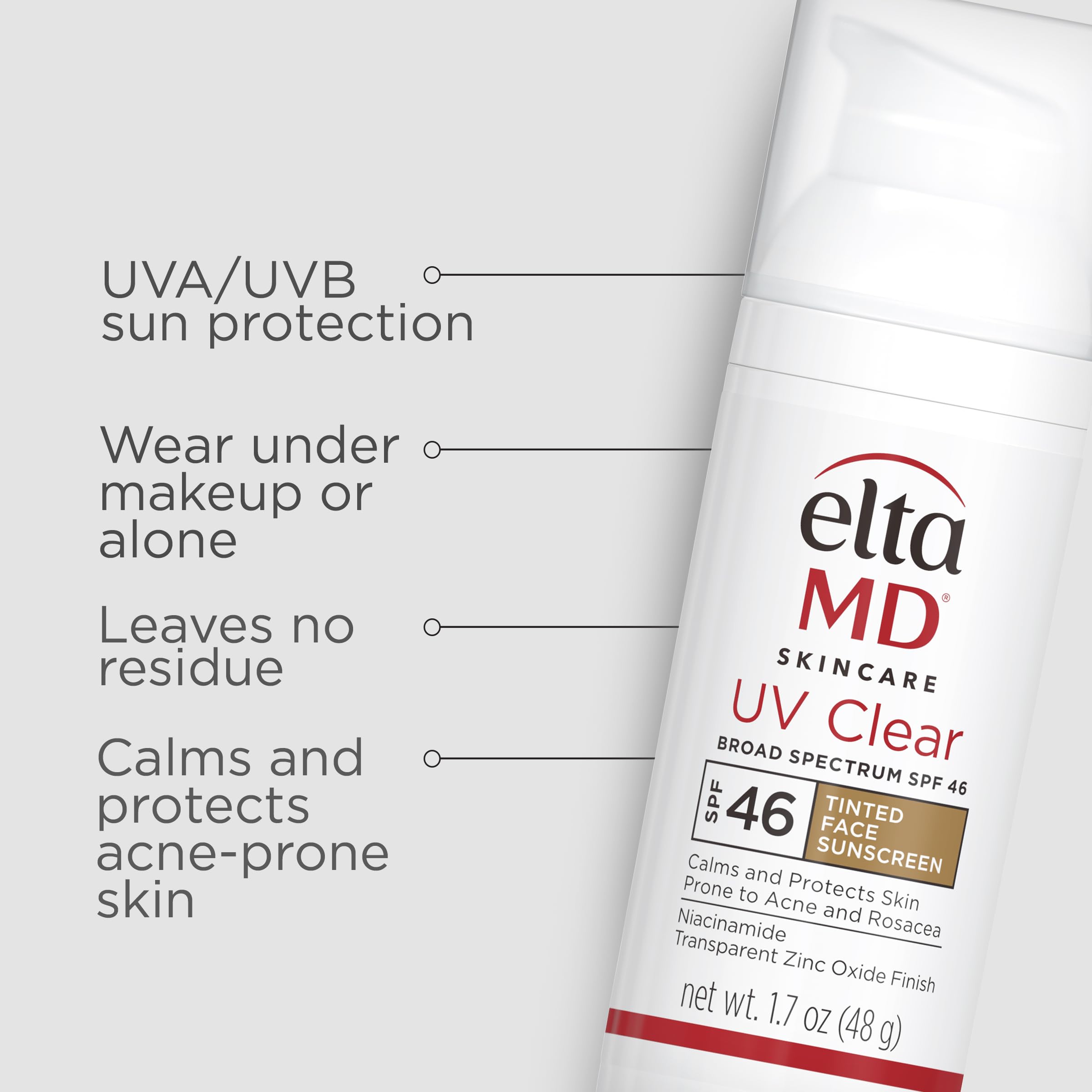 EltaMD UV Clear Tinted Sunscreen for Face, SPF 46 with Zinc Oxide, Oil-Free, Dermatologist Recommended, For Acne-Prone Sensitive Skin, 1.7 oz EltaMD buy supplements canada