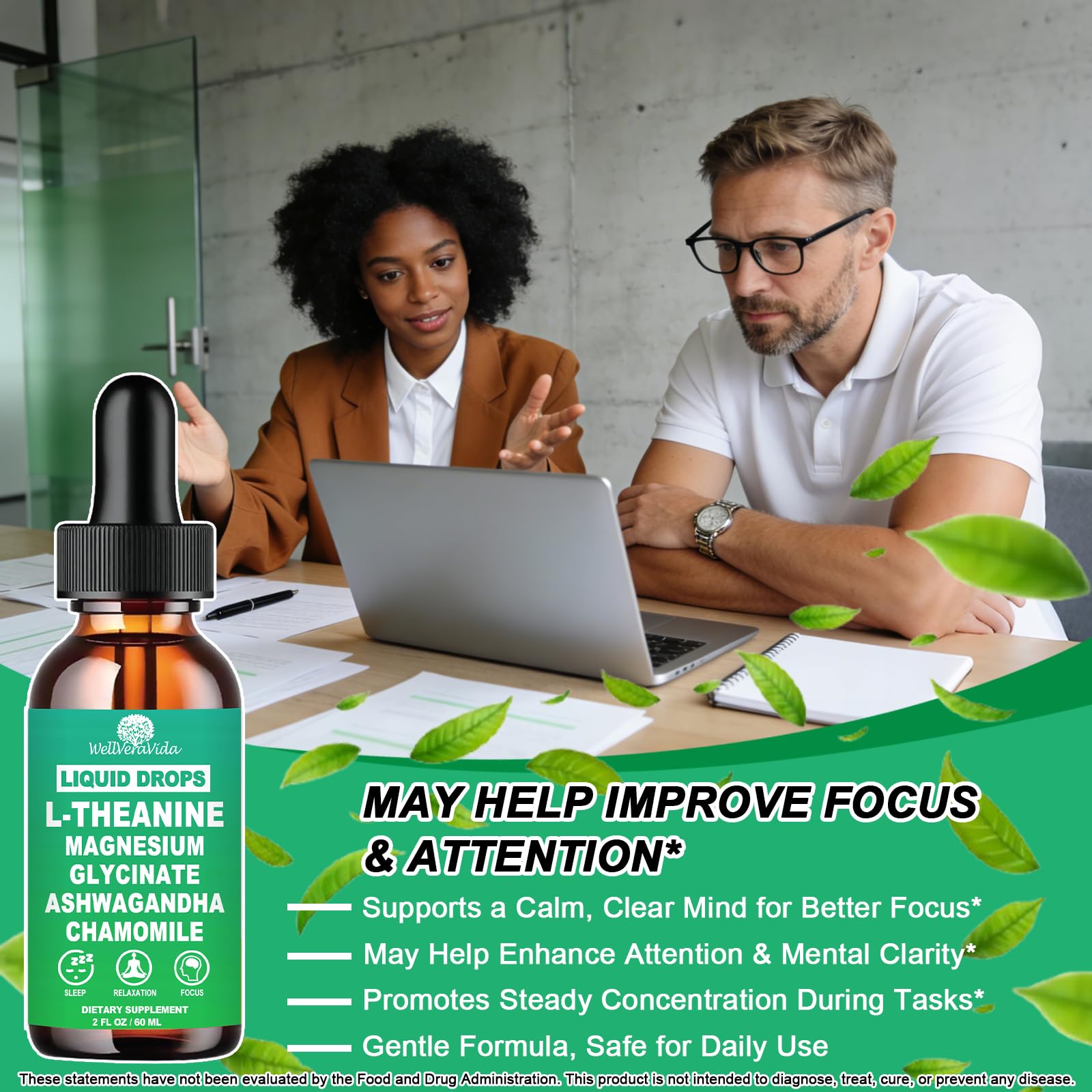 L theanine Liquid Drops, Theanine Supplement With Magnesium Glycinate & Ashwagandha for Sleep, Relaxation & Focus Support, High Absorption Liquid L Theanine 200mg for Adults & Kids丨Vegan, Non-GMO, 2oz WellVeraVida buy supplements canada