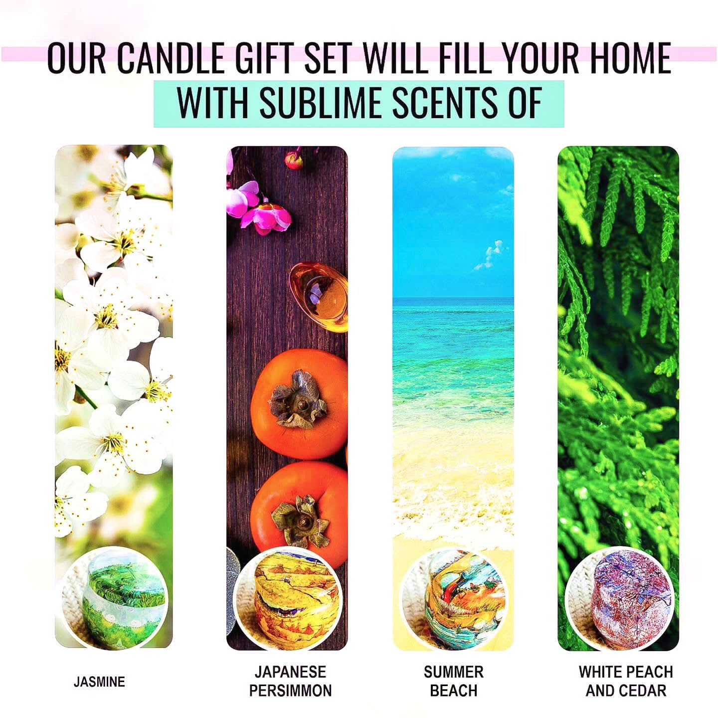 Scented Candles Gift for Women, 4 Pack, Reusable Tin Box, Luxury Candles for Home In His Name buy supplements canada