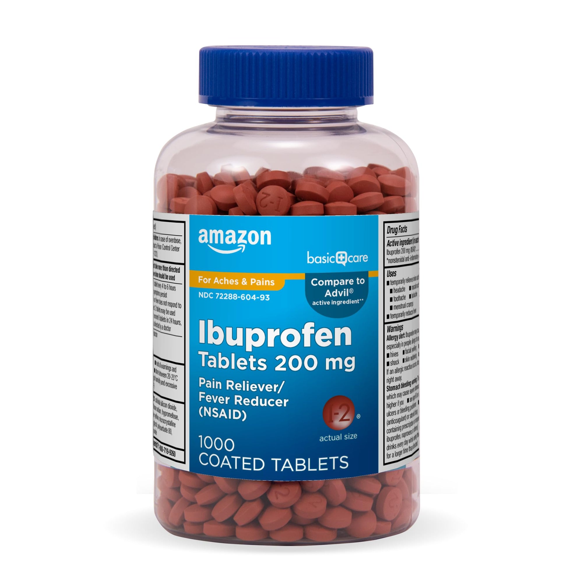Amazon Basic Care Ibuprofen Tablets, Fever Reducer and Pain Relief from Body Aches Amazon Basic Care buy supplements canada